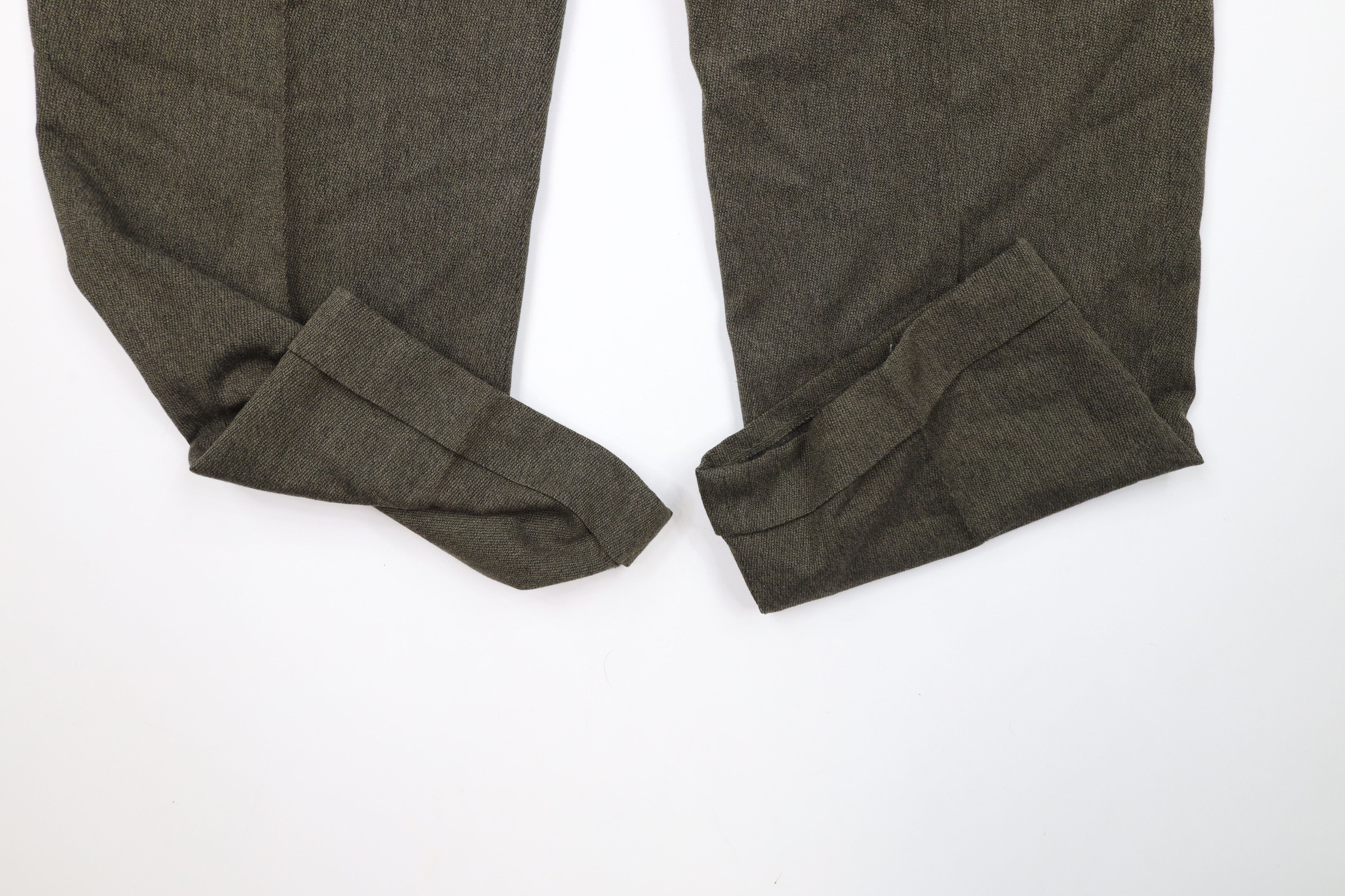 Vintage Vintage 90s Streetwear Cuffed Wide Leg Chino Pants Green Size US 38 / EU 54 - 5 Thumbnail