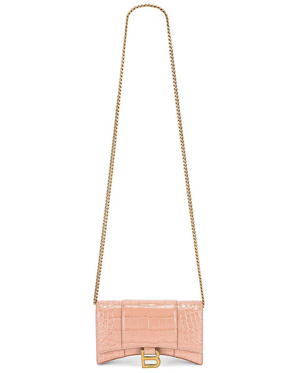 Balenciaga o1bcso1str0924 Size: OS / Hourglass Wallet Chain Crocodile Size ONE SIZE - 6 Thumbnail
