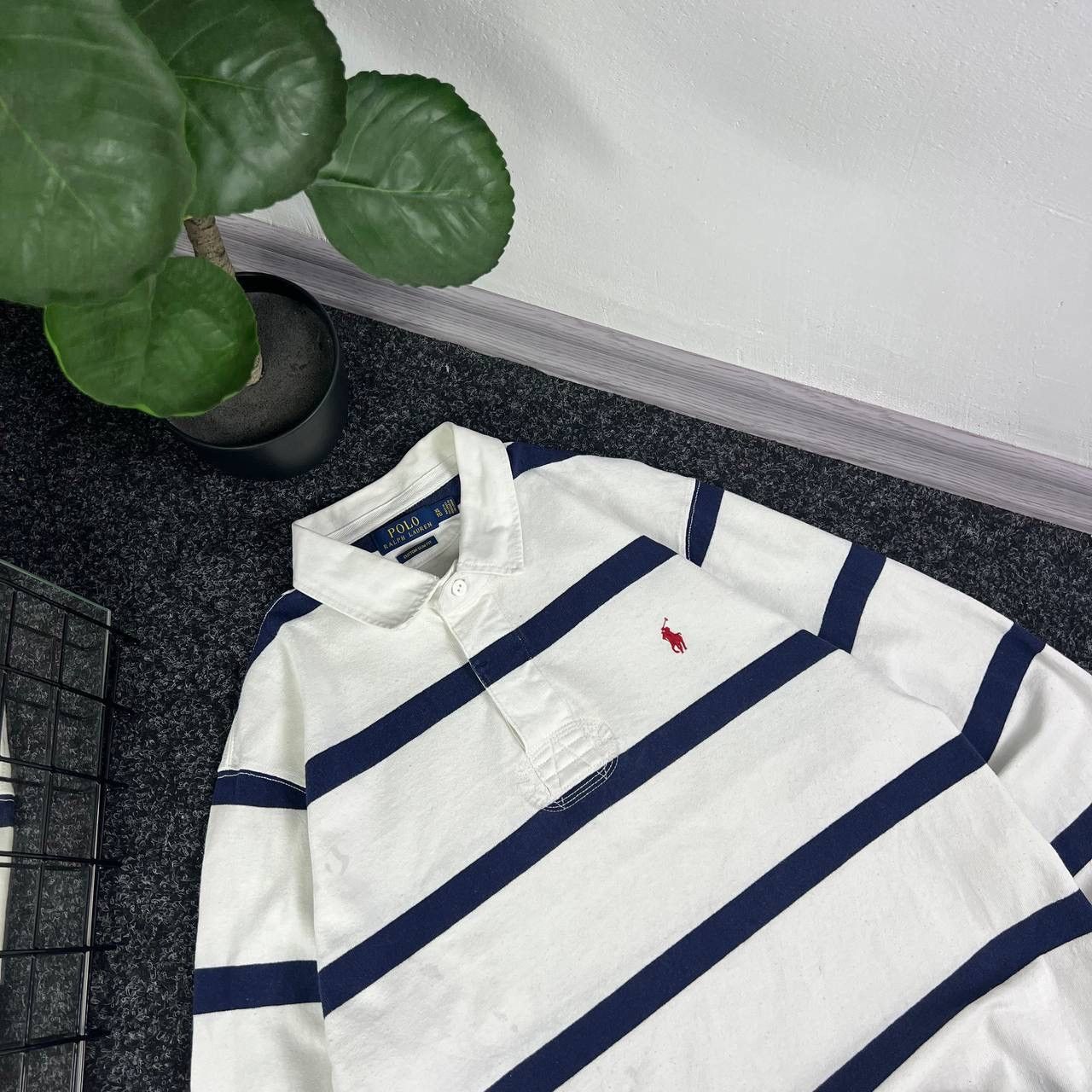 Polo Ralph Lauren Rugby stripped vintage polo ralph lauren 90s casual preppy Size US XL / EU 56 / 4 - 2 Thumbnail