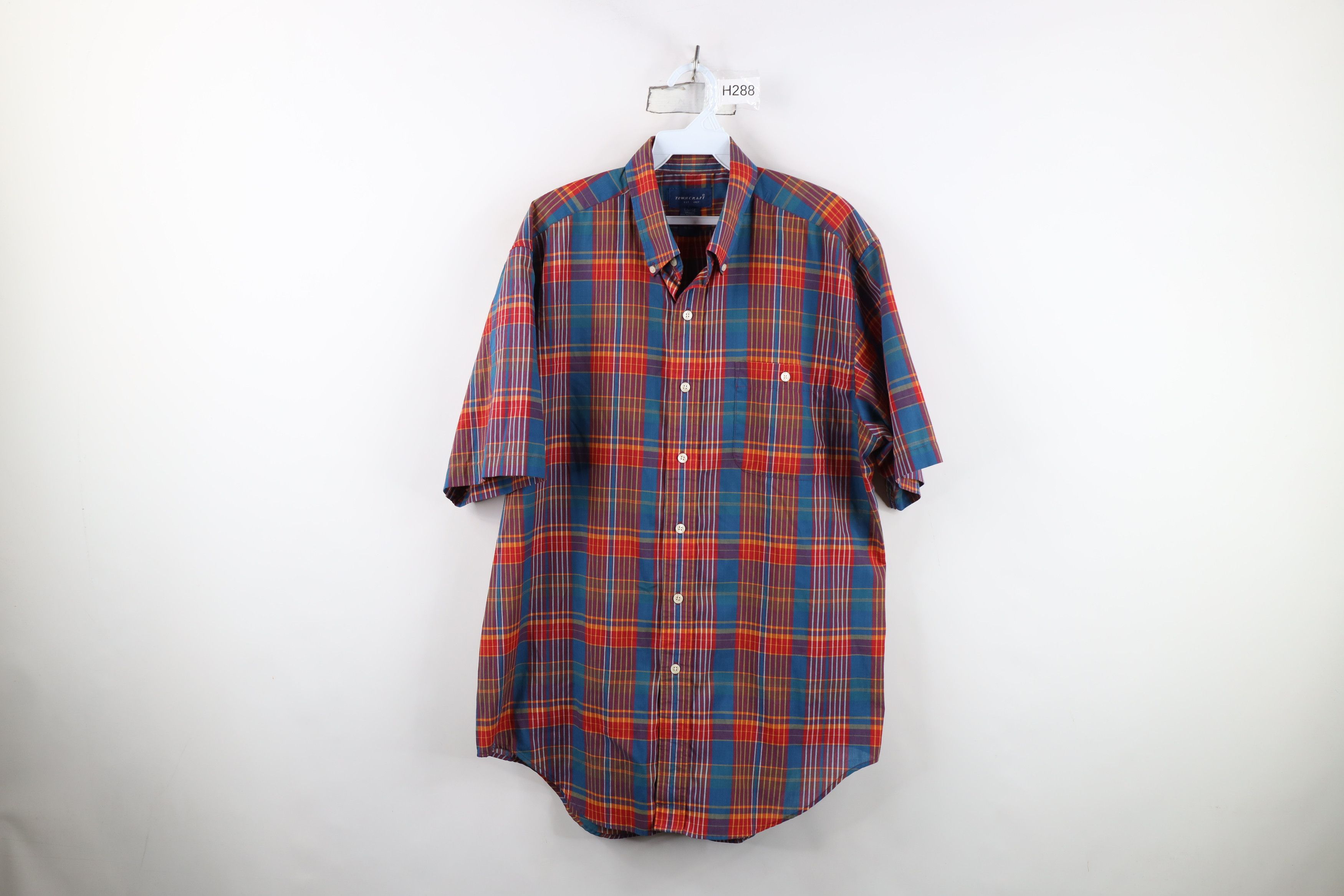 Vintage Vintage 90s Streetwear Madras Plaid Button Down Shirt Size US L / EU 52-54 / 3 - 1 Thumbnail