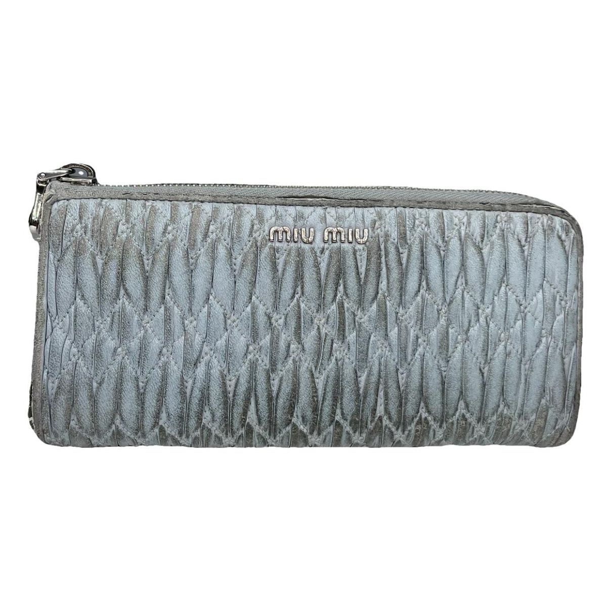 Miu Miu Blue Leather Wallet Size ONE SIZE - 1 Thumbnail