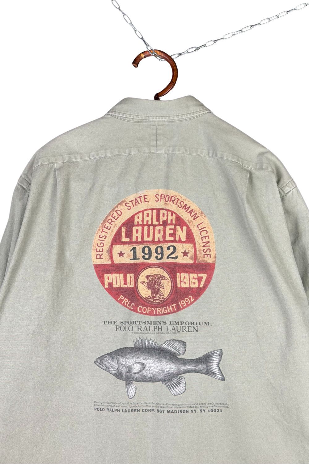 Polo Ralph Lauren PRL 1992 Polo Sportsman License Fishing Shirt – Rare Archive Size US XL / EU 56 / 4 - 8 Thumbnail