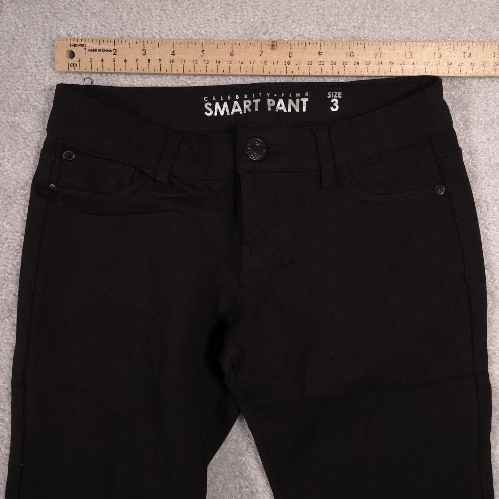 Vintage Celebrity Pink Pants Black Juniors 3 Ponte Slim Stretch Jegging Casual Size 26" / US 2 / IT 38 - 4 Thumbnail