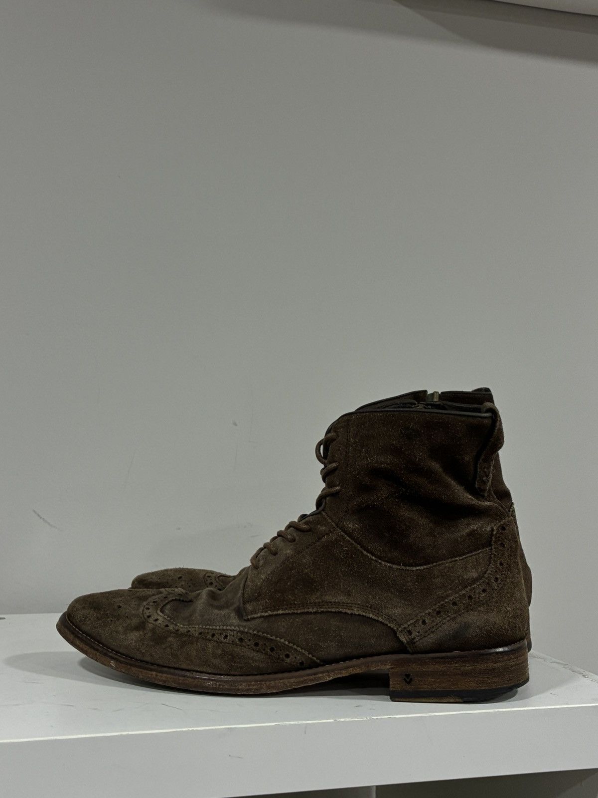 John Varvatos Brown Suede Zip boot 9.5 Size US 9.5 / EU 42-43 - 7 Thumbnail