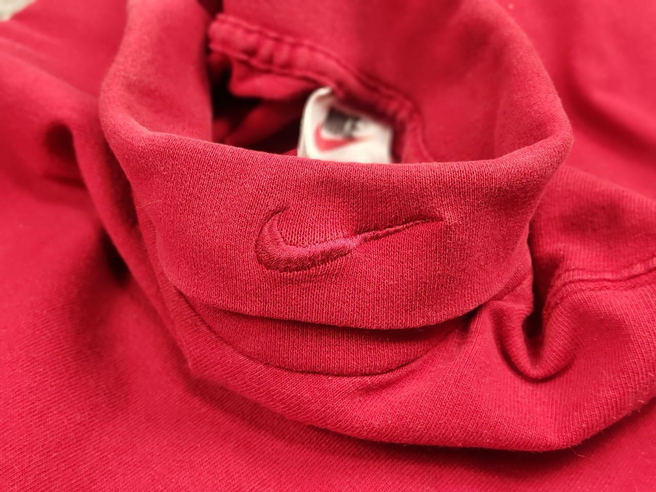Nike Vintage 90's Nike logo red Long Sleeve Mock Neck Made in USA Size US L / EU 52-54 / 3 - 15 Thumbnail