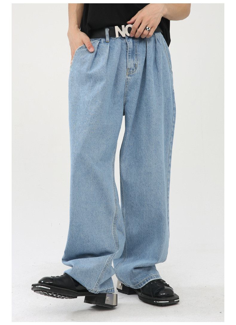 Japanese Brand × Jean Men's loose washed wide-leg straight jeans Size US 32 / EU 48 - 1 Thumbnail