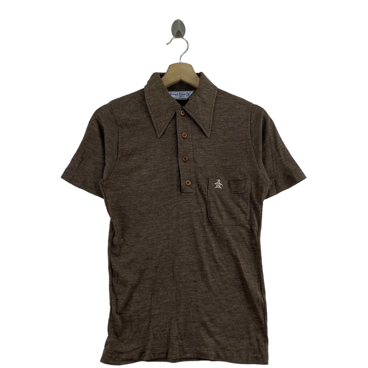 image of Grand Slam x Vintage 80's Grandslam Munsingwear Small Embroidered Logo in Brown, Men's