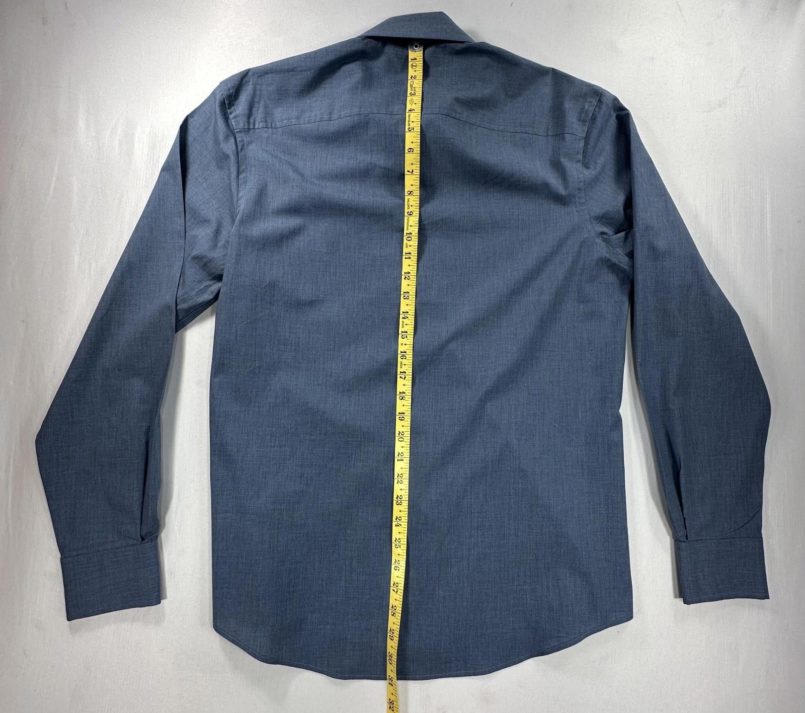 Joseph Abboud Joseph Abboud 100% Cotton Button Up Shirt Men's Blue Medium Size US M / EU 48-50 / 2 - 3 Thumbnail