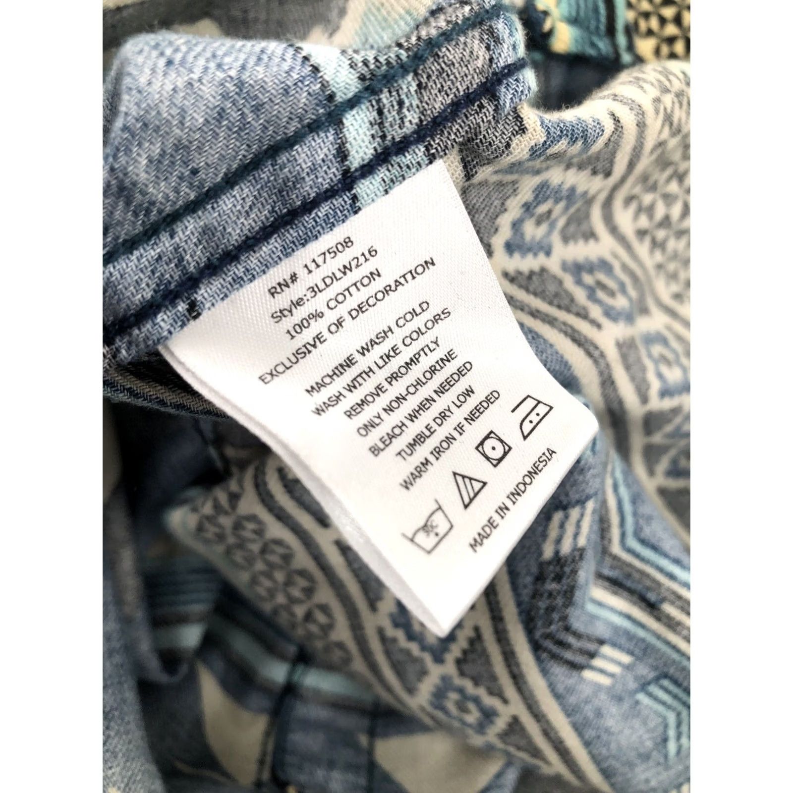 Levi's LEVI STRAUSS Western Shirt Mens L Multicolor PEARL SNAP SAWTOOTH AZTEC SOUTHWEST Size US L / EU 52-54 / 3 - 7 Thumbnail