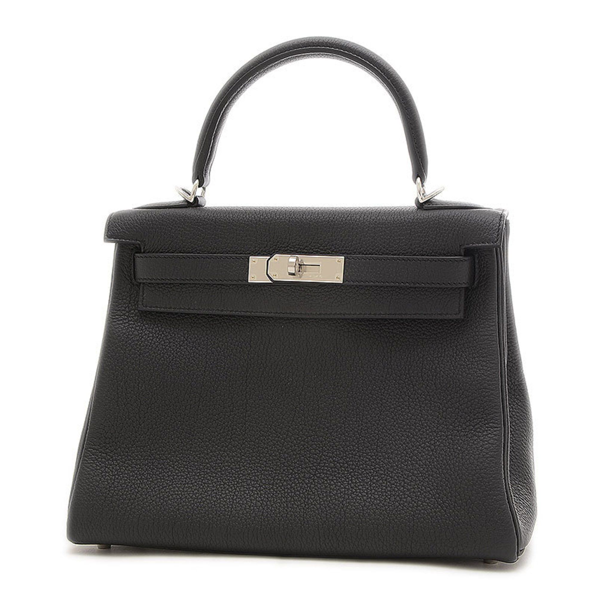 image of Hermes Kelly 28 Inner Stitching Handbag Togo Black B Stamp, Women's