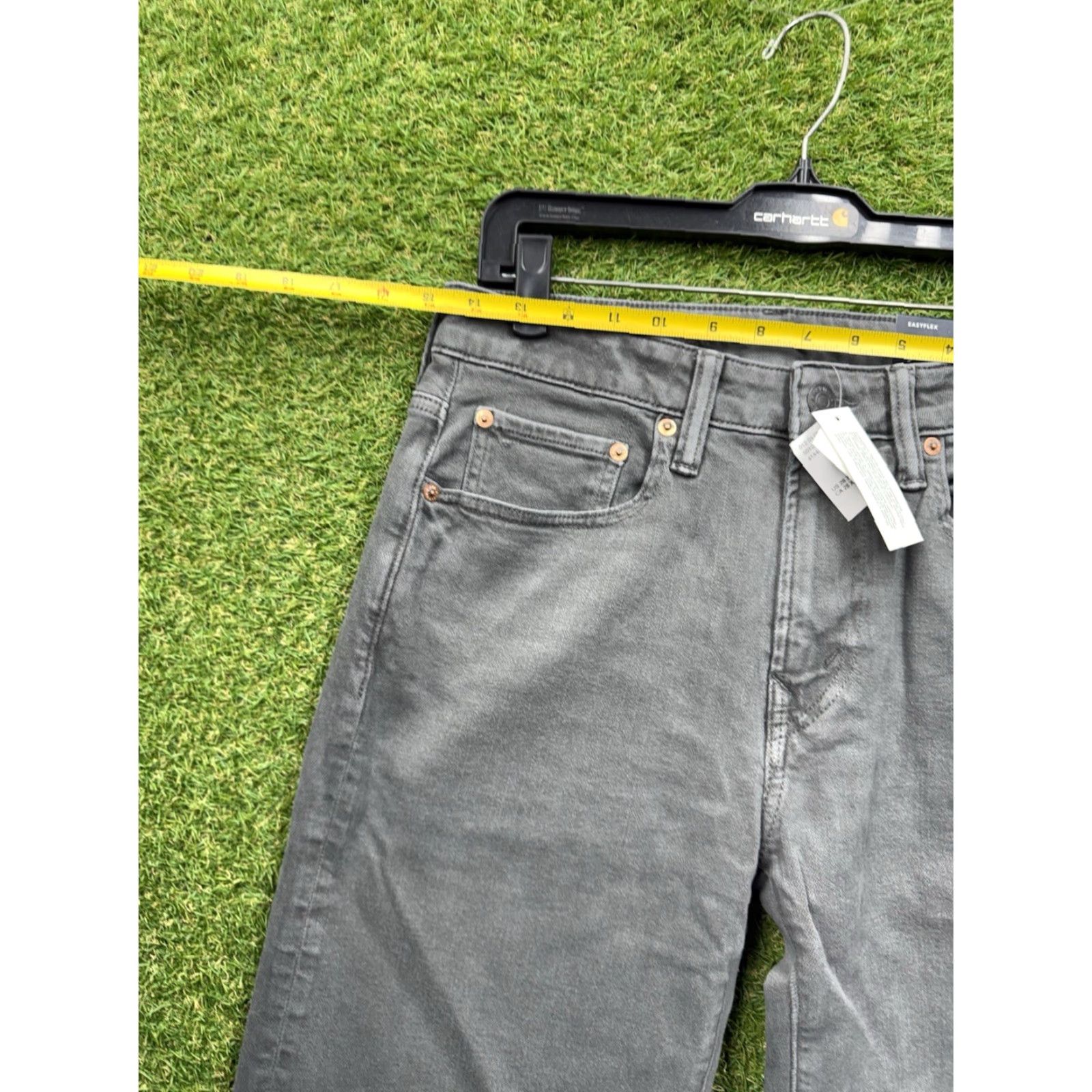 Vintage American Eagle Jeans Mens 28x32 Gray Original Straight Stretch 5-Pocket Flex NWT Size US 28 / EU 44 - 2 Thumbnail