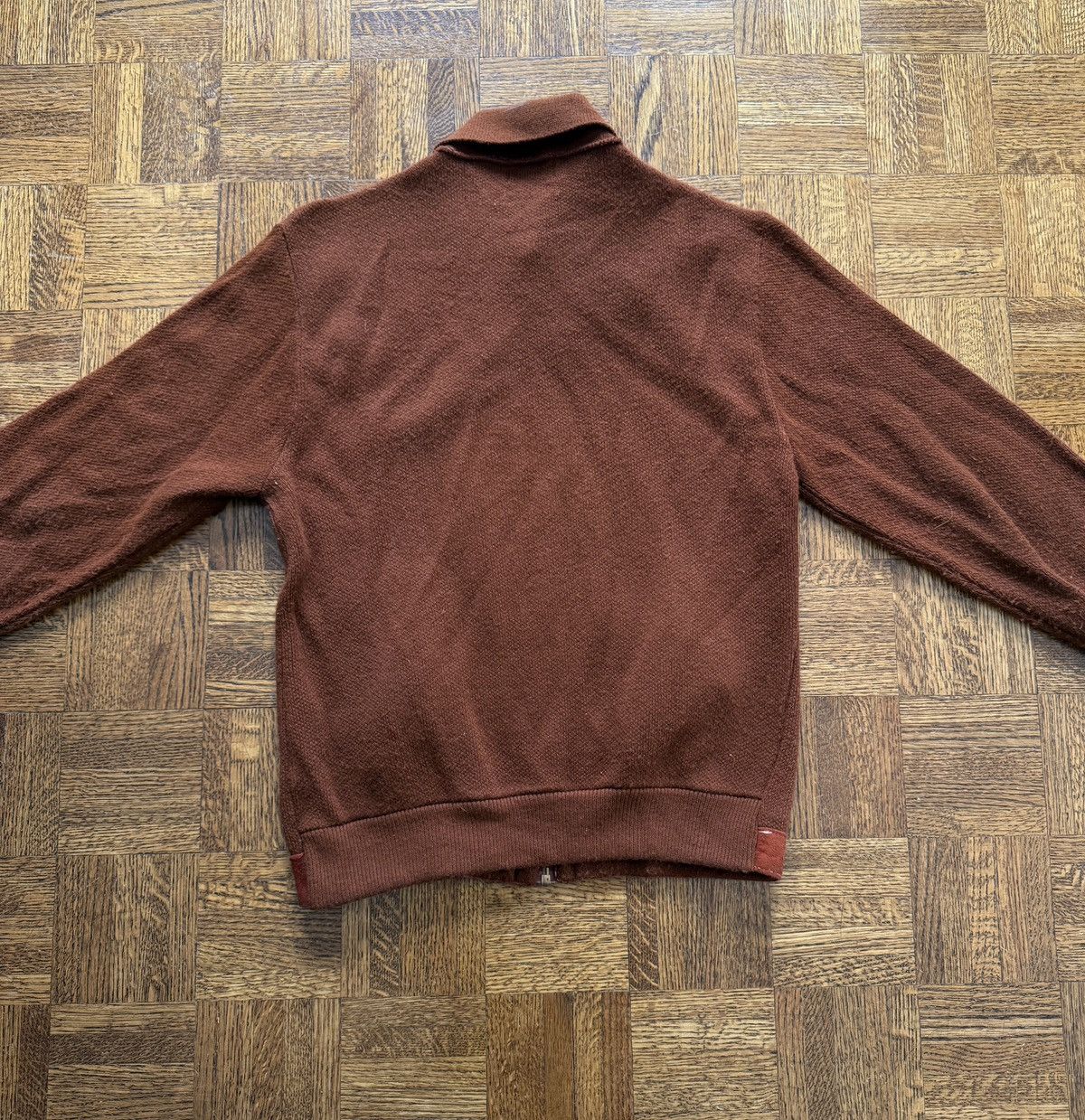 Vintage Vintage 60s Acrylic Suede Zip Up Sweater Size US M / EU 48-50 / 2 - 9 Thumbnail