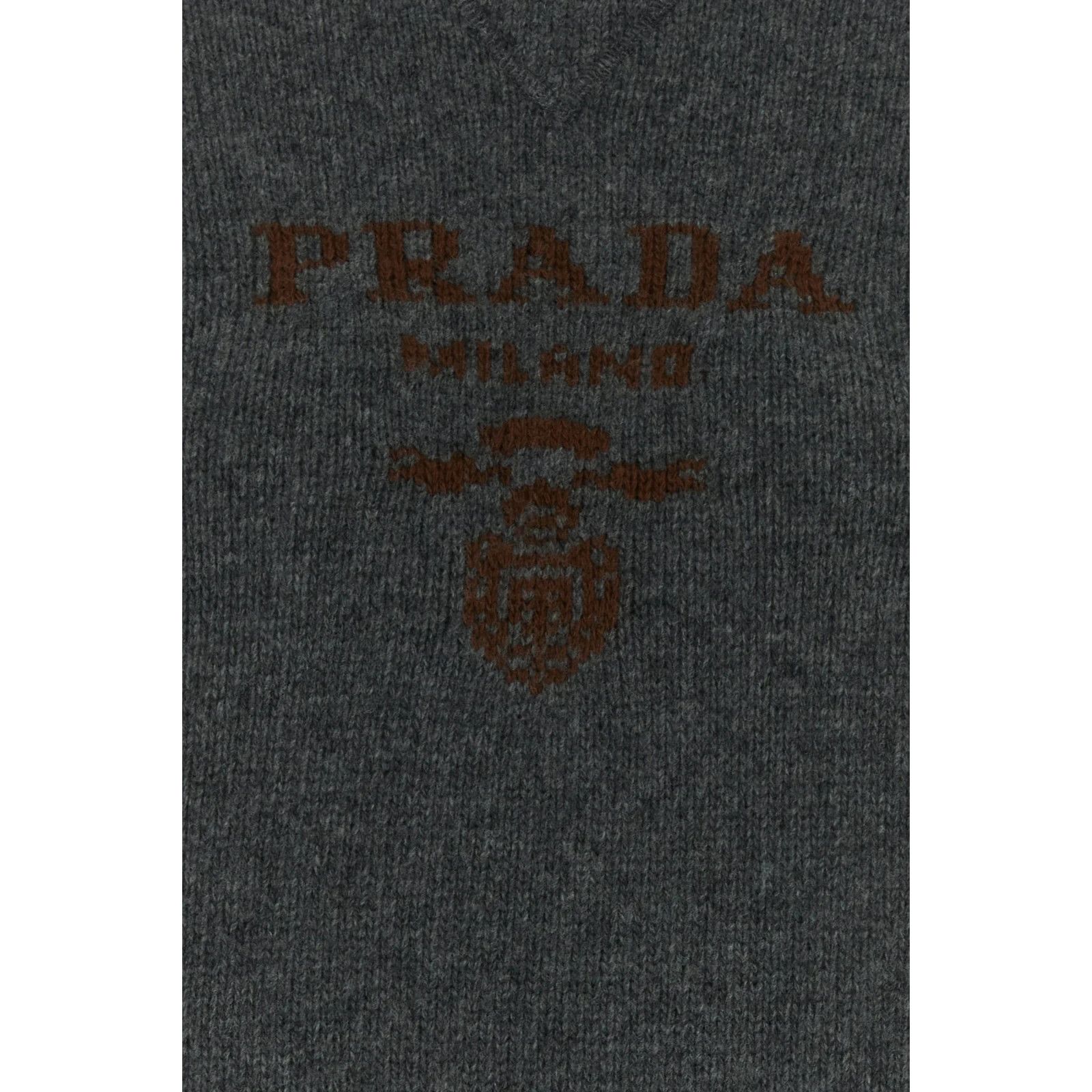 Prada PRADA Dark Gray Wool Blend Sweater New & Authentic (Women's Size XL / US 12-14 / IT 48-50 - 3 Thumbnail