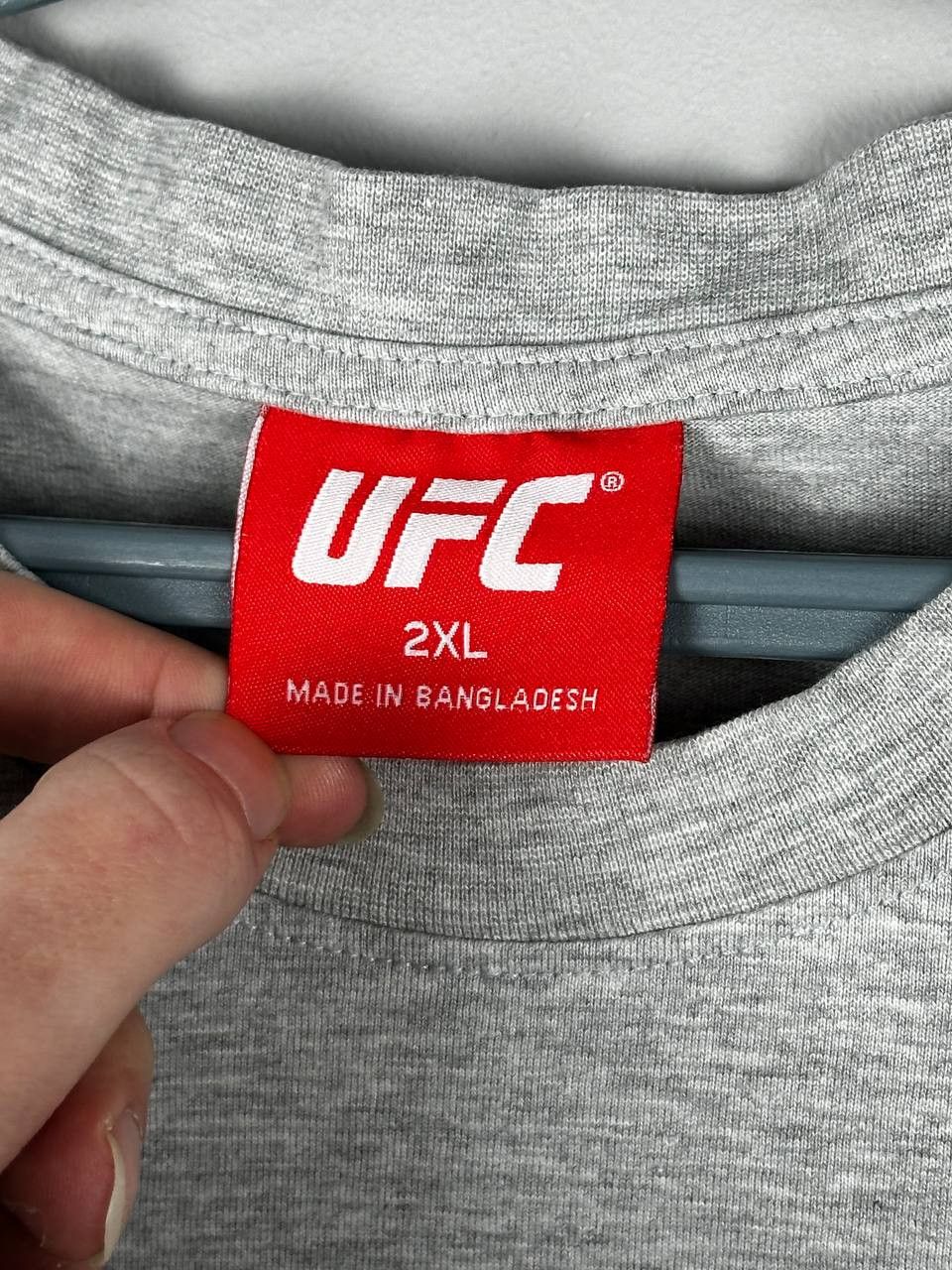 UFC UFC Authentic Official Grey Big Logo T Shirt Size US XXL / EU 58 / 5 - 6 Thumbnail