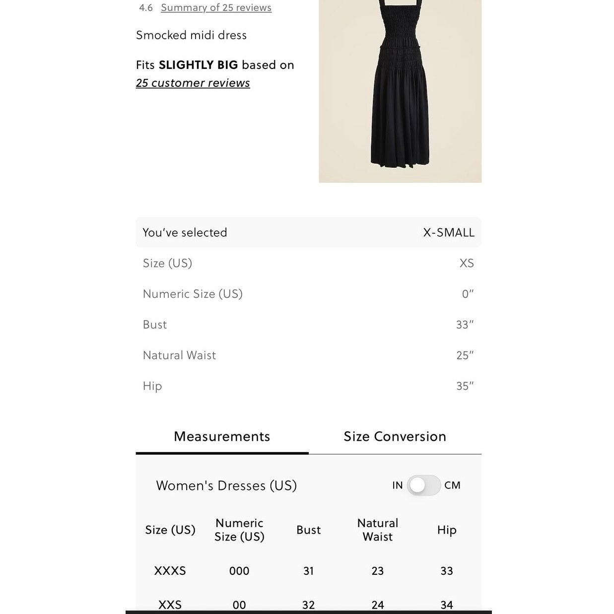 J.Crew J CREW Smocked Drop Waist Silky Midi Dress Black XXS NWT Size XXS / US 00 / IT 34 - 10 Thumbnail