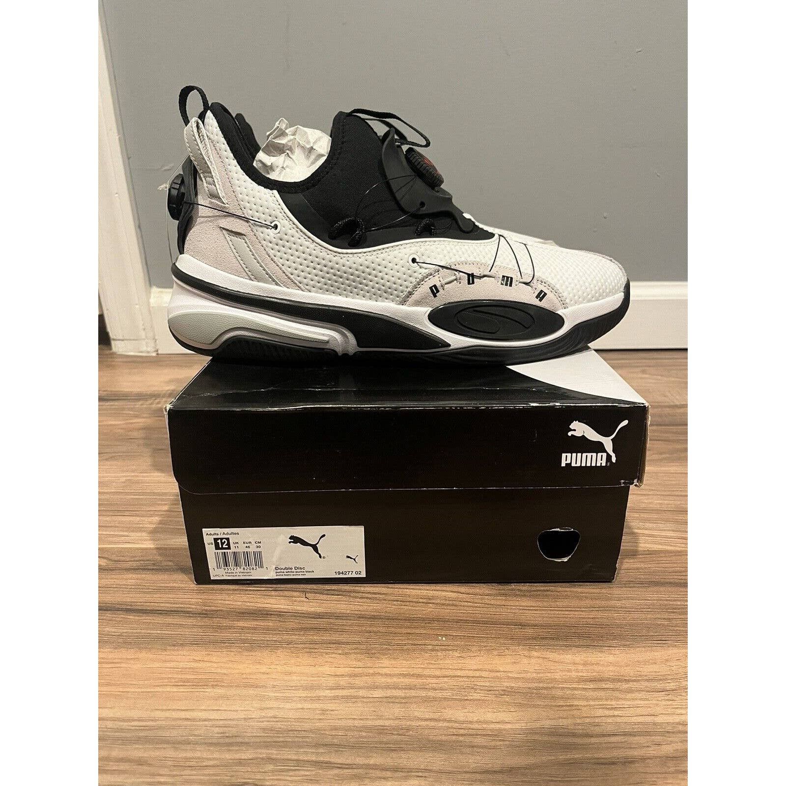 NEW PUMA Double Disc Men's Size 12 Basketball Sneaker White