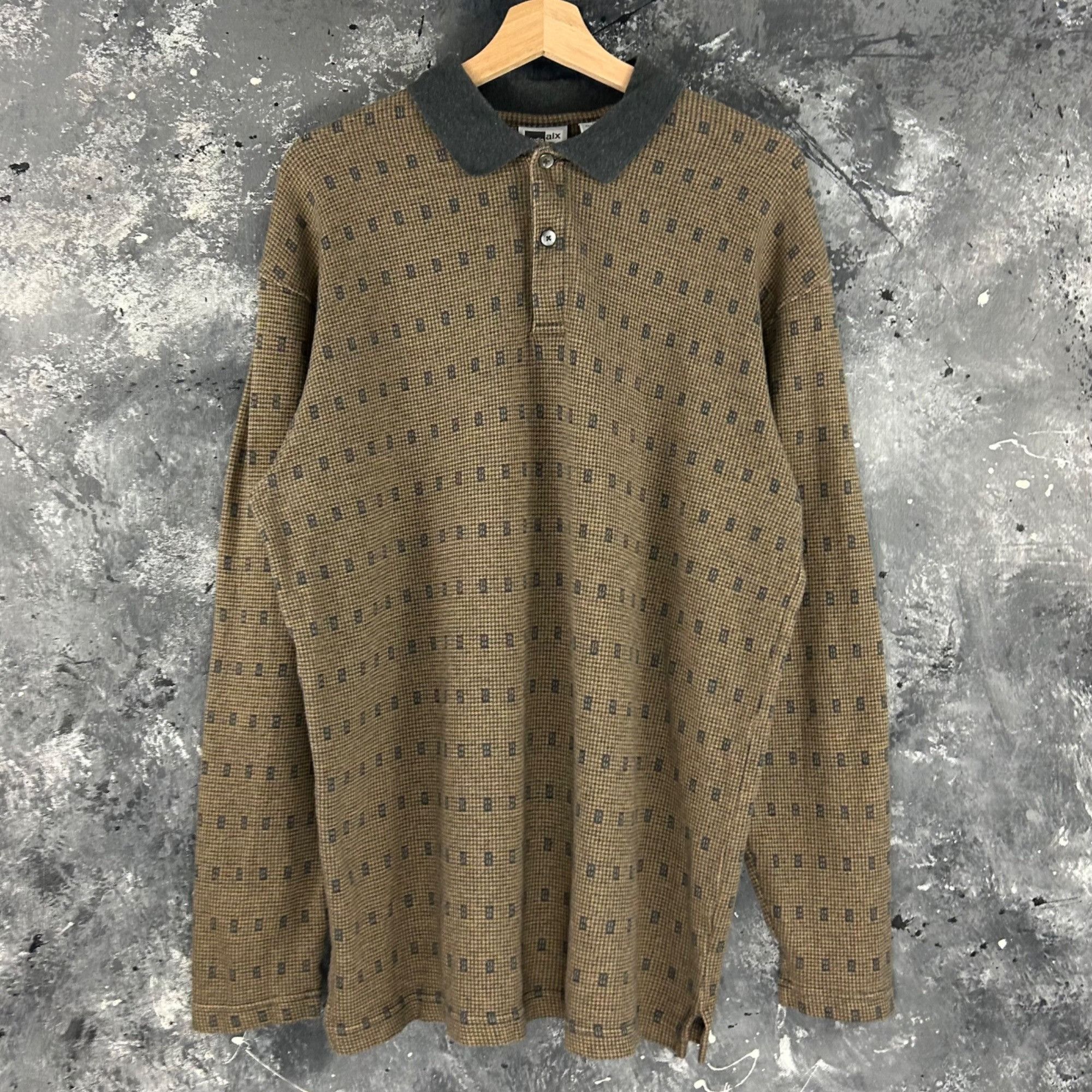 Vintage Vintage 90’s Geometric grunge rugby Size US L / EU 52-54 / 3 - 1 Thumbnail