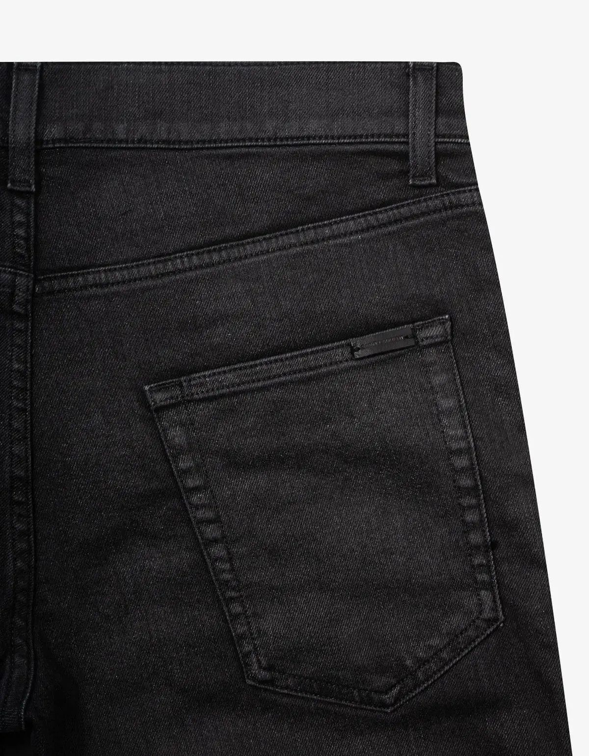 Saint Laurent Paris o1s1wg111224 Skinny-Fit Jeans in Coated in Black Size US 34 / EU 50 - 7 Thumbnail