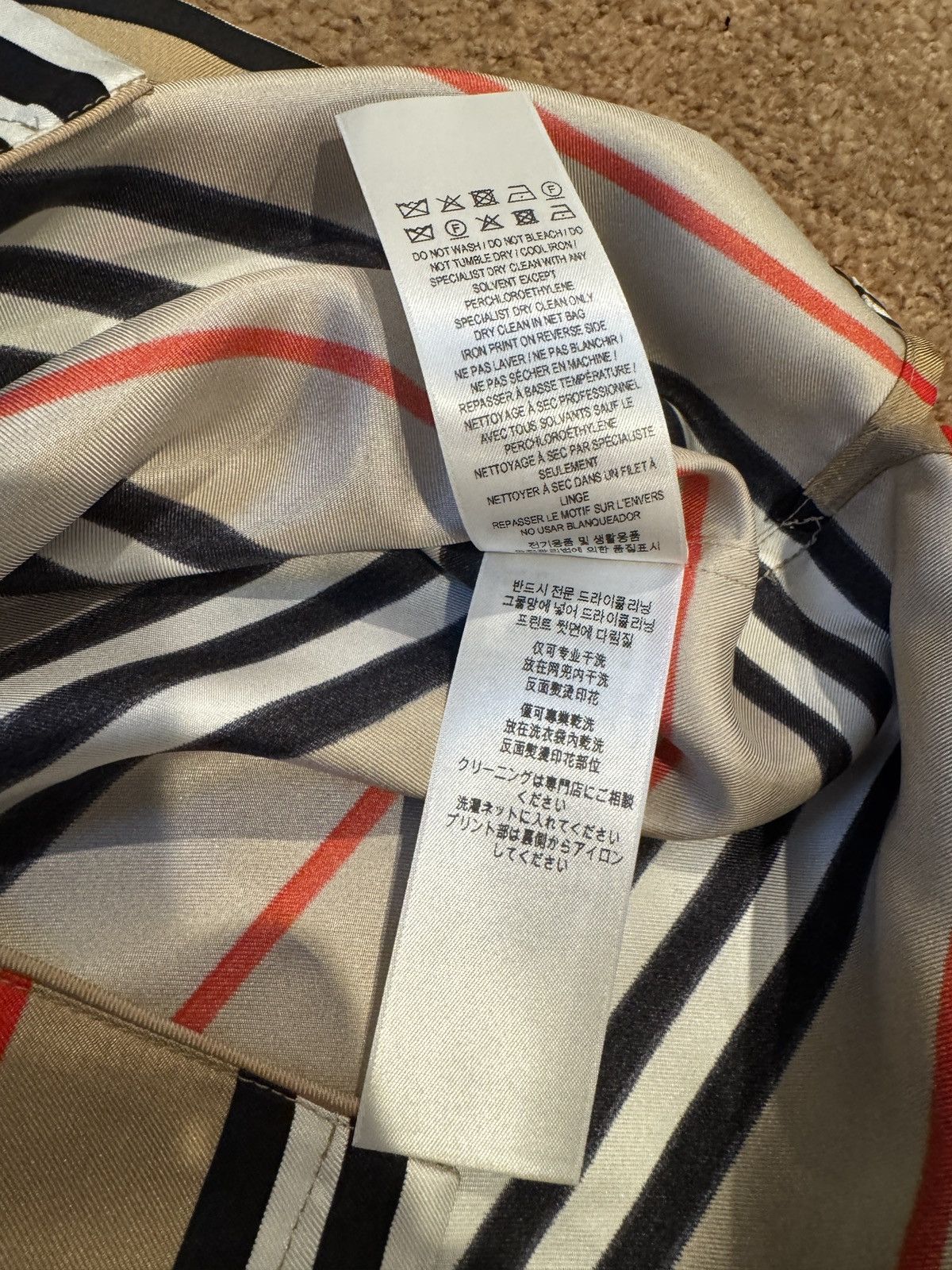 Burberry × Supreme Burberry X Supreme Silk Button Shirt, Size XL Size US XL / EU 56 / 4 - 5 Thumbnail