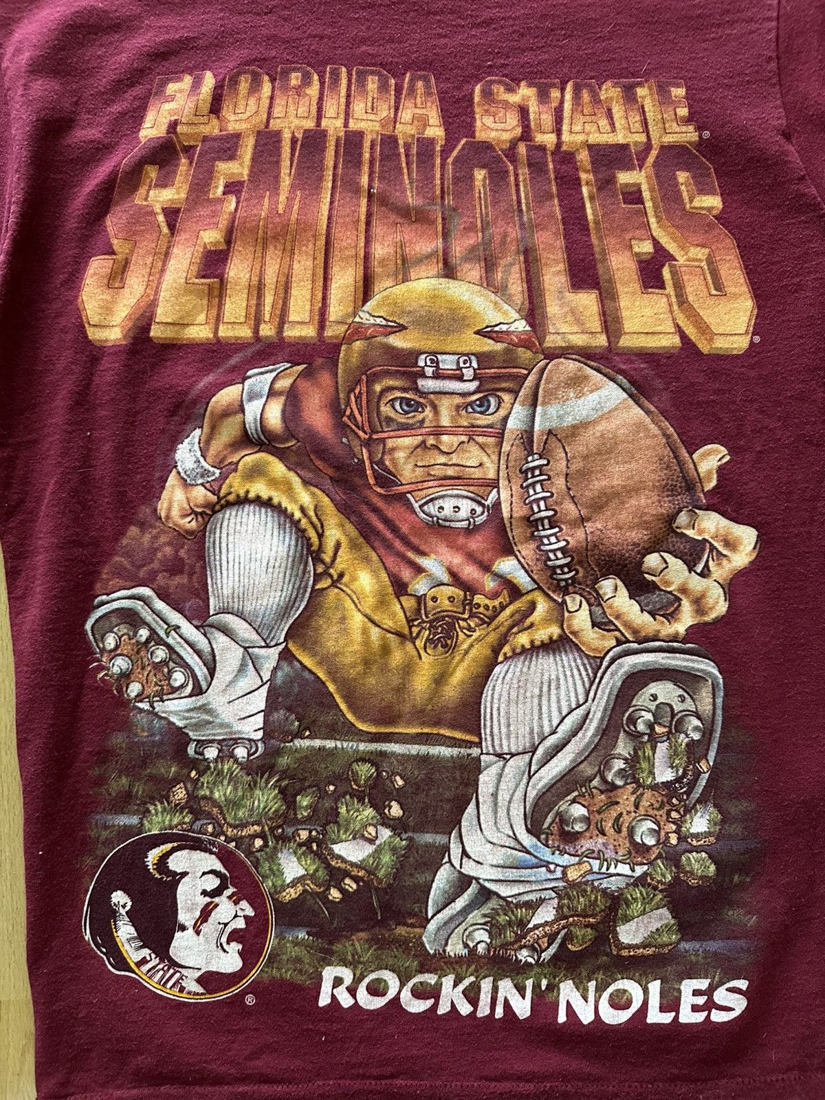 NCAA × Vintage Vintage 90s Florida State Seminoles All Over Print T-Shirt Size US L / EU 52-54 / 3 - 2 Thumbnail