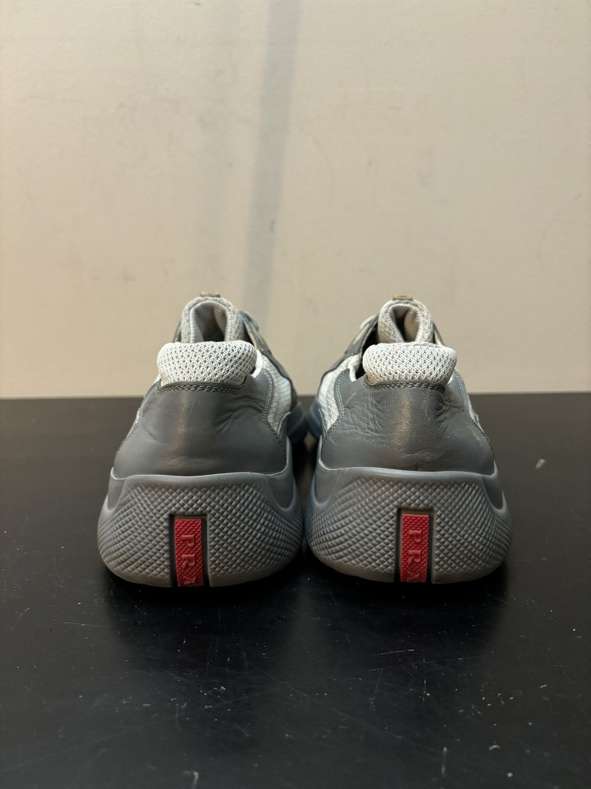 Prada Prada America’s Cup Retro Leather Sneakers Grey Size US 8.5 / EU 41-42 - 5 Thumbnail