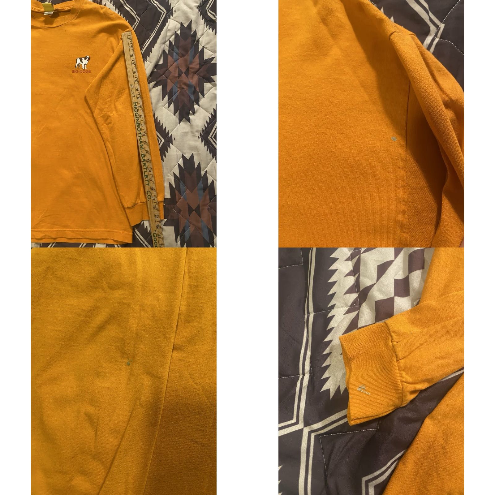 Big Dogs VINTAGE Big Dogs T-Shirt Shirt Orange Long Sleeve Mens L 5 O’clock Somewhere Dog Beer Funny Graphic Print Size US L / EU 52-54 / 3 - 8 Thumbnail