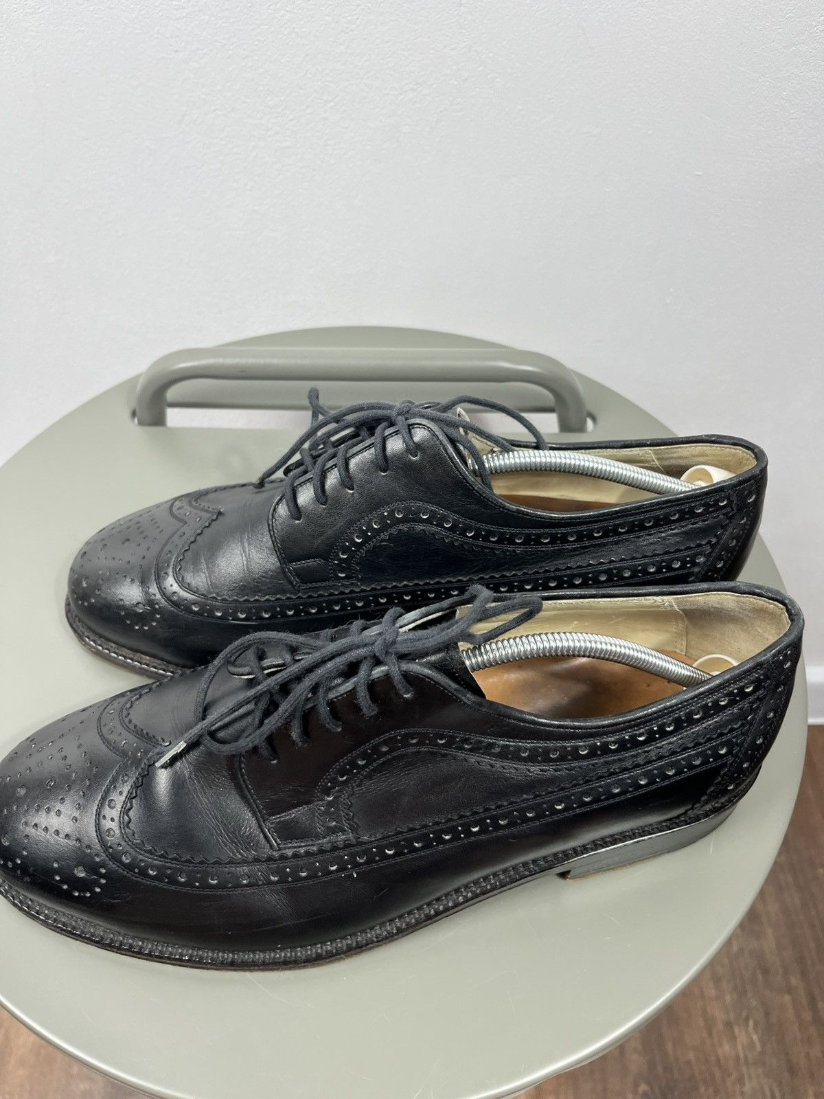 Leather Black Leather Brogue Wingtip Shoes Size 41 EU Dress Leather Size US 8 / EU 41 - 7 Thumbnail