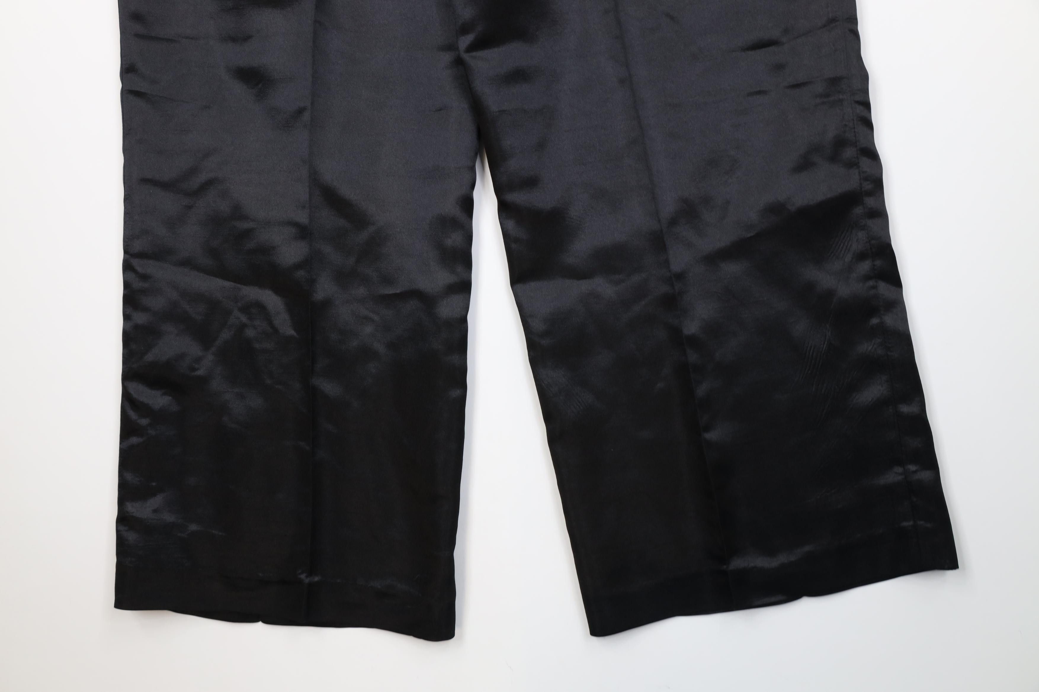Vintage Vintage 90s Streetwear Polyester Super Wide Leg Pants Black Size 40" / US 18 - 11 Thumbnail