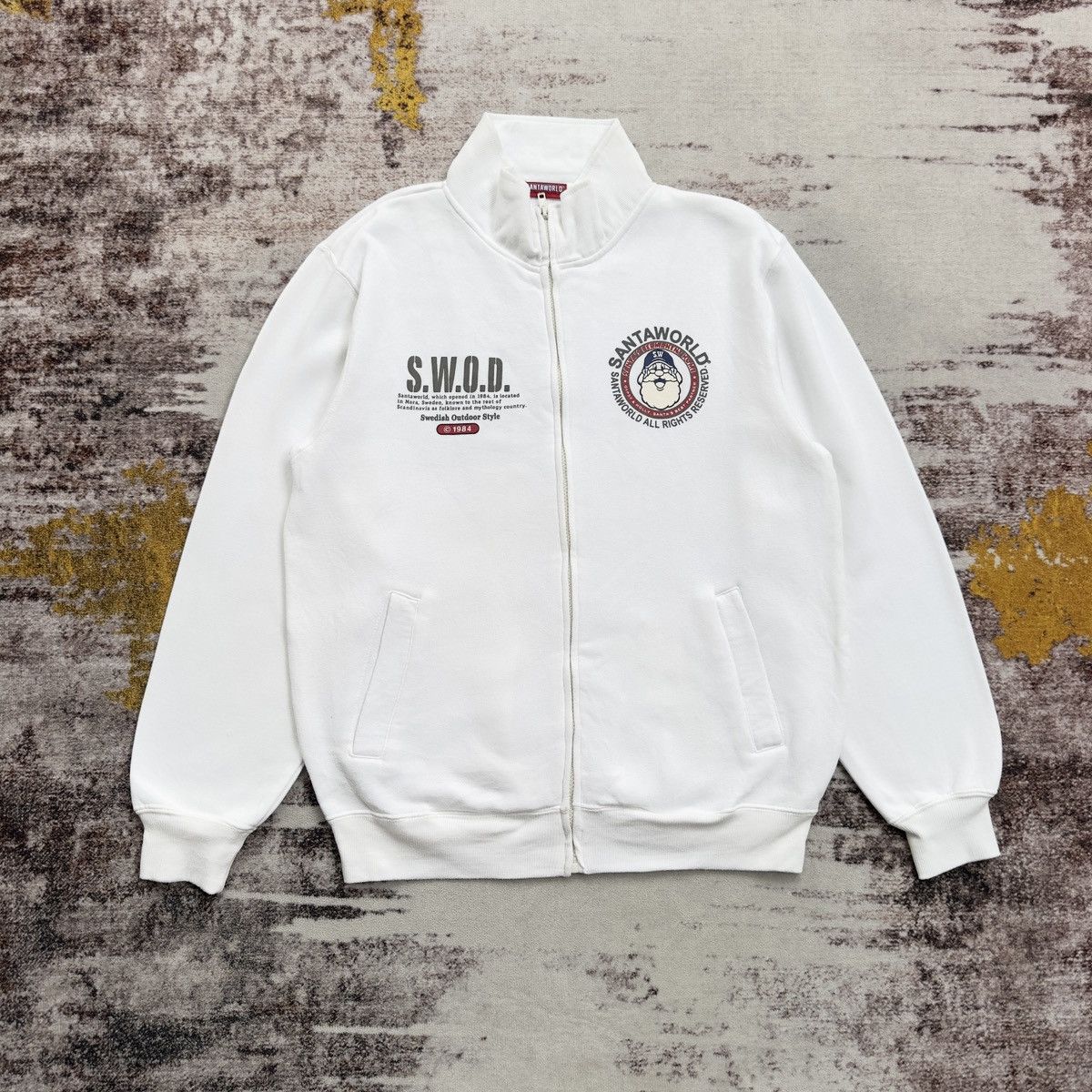 Japanese Brand VINTAGE SANTAWORLD ZIPPER SWEATSHIRT Size US M / EU 48-50 / 2 - 2 Thumbnail