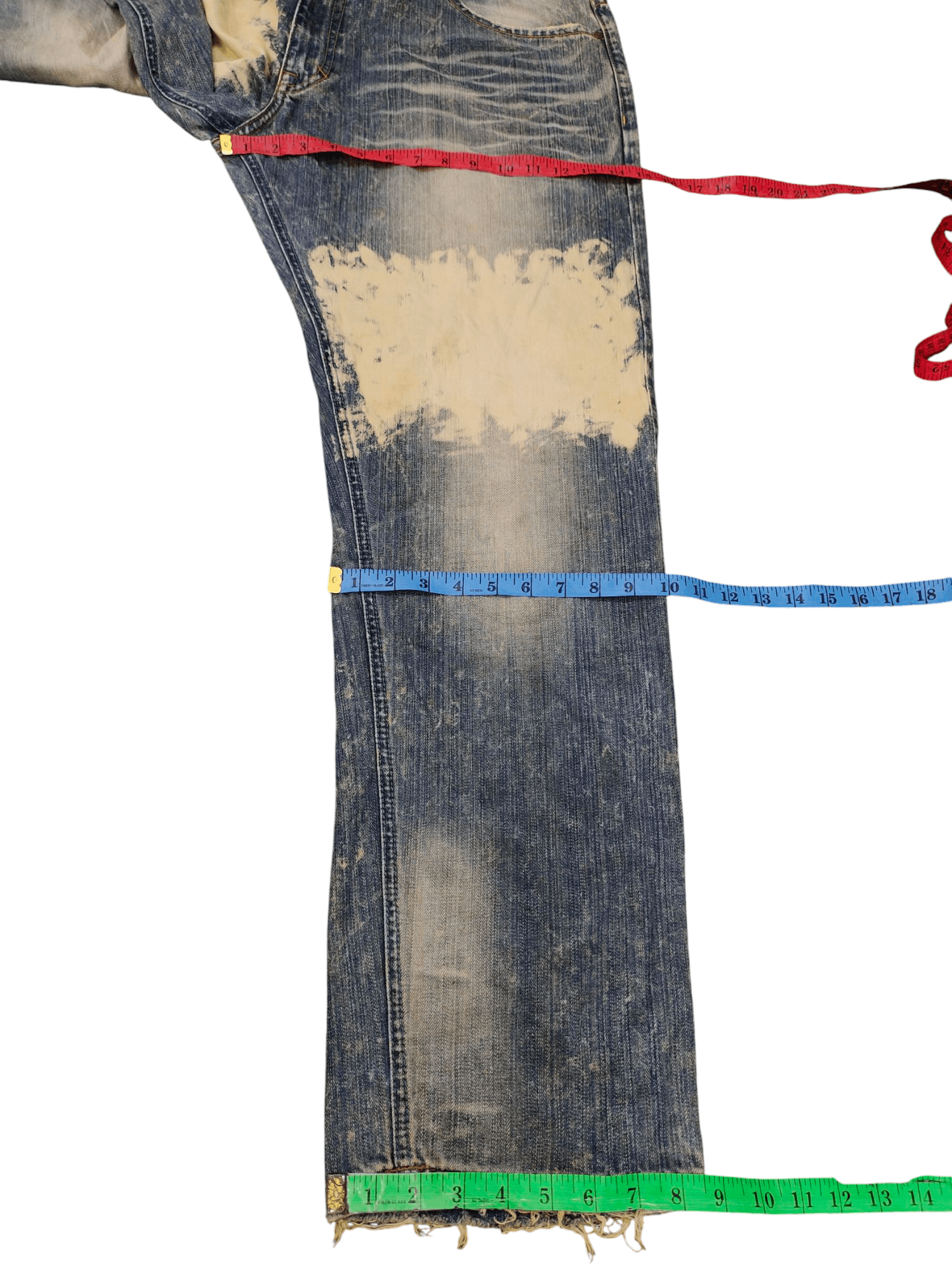 Comme des Garcons × Undercover Baggy Jeans Akoo Brand Acid Wash Distress Denim Wide Leg Size US 42 / EU 58 - 18 Thumbnail