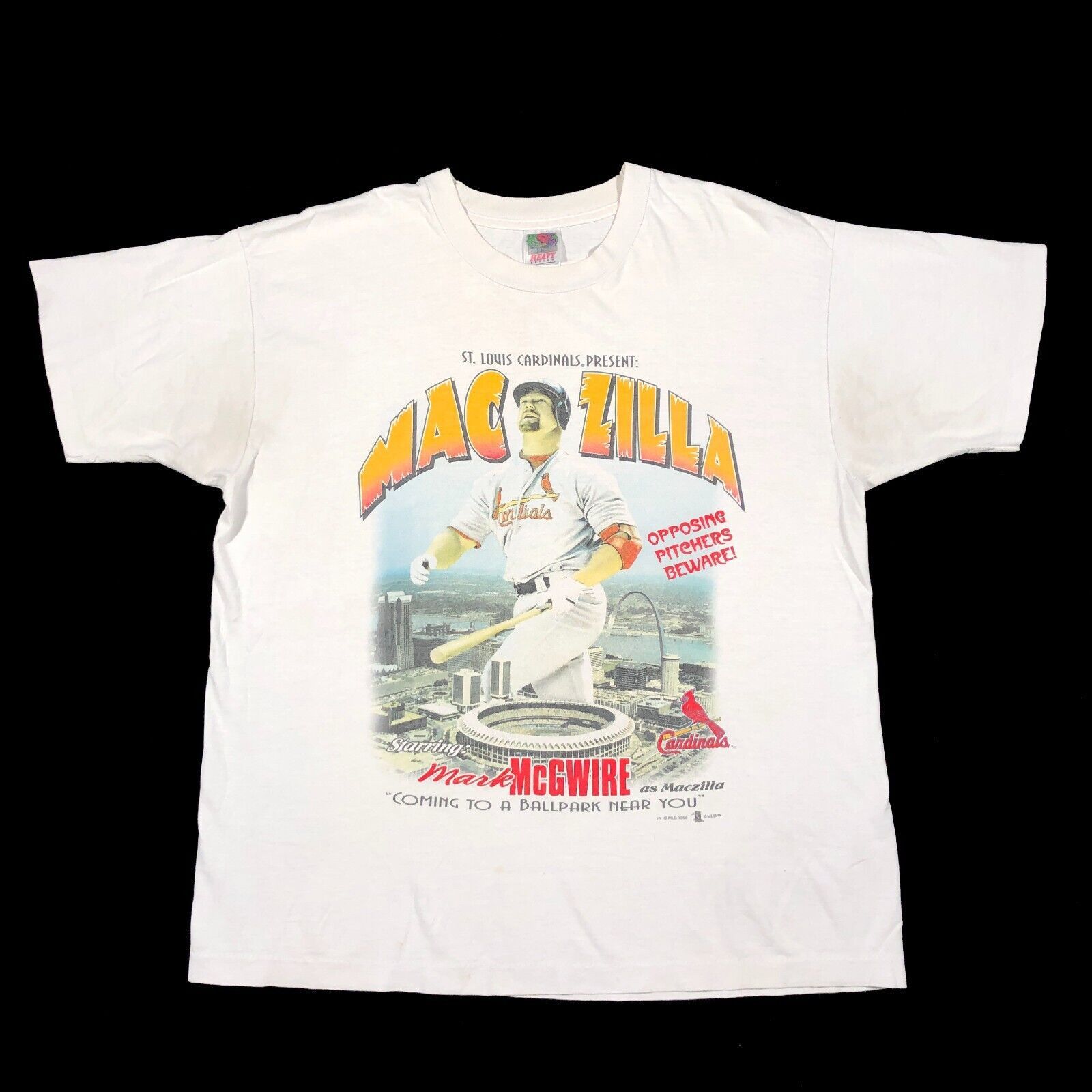 MLB × Vintage 1998 Mark McGwire Maczilla Cardinals Baseball Tee T Shirt XL Size US XL / EU 56 / 4 - 1 Thumbnail