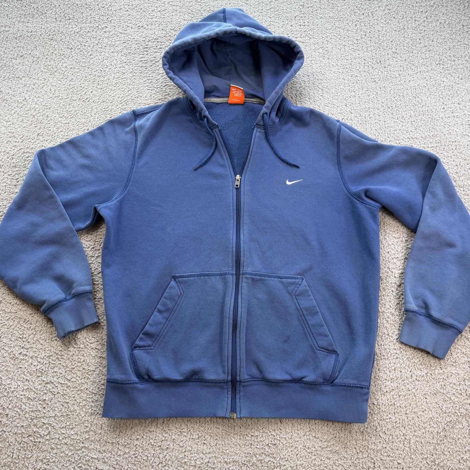 Nike Vintage Y2K Nike Athletic Dept Full Zip Hoodie Large Blue Size US L / EU 52-54 / 3 - 1 Thumbnail