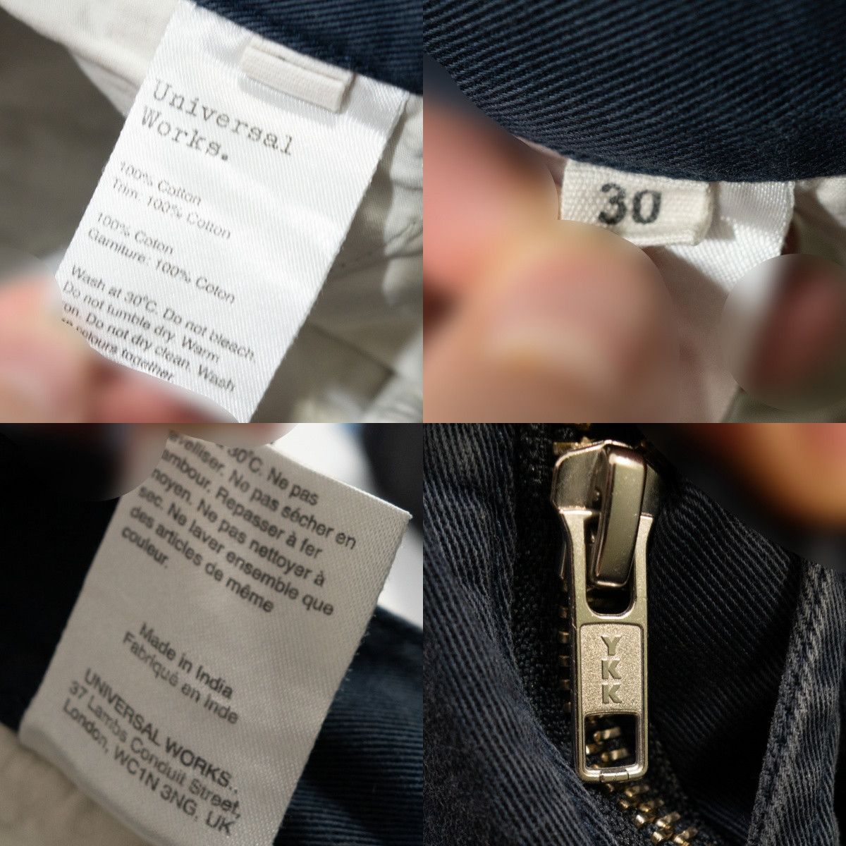 Universal Works Twill Navy Military Chino Pants Size US 30 / EU 46 - 8 Thumbnail