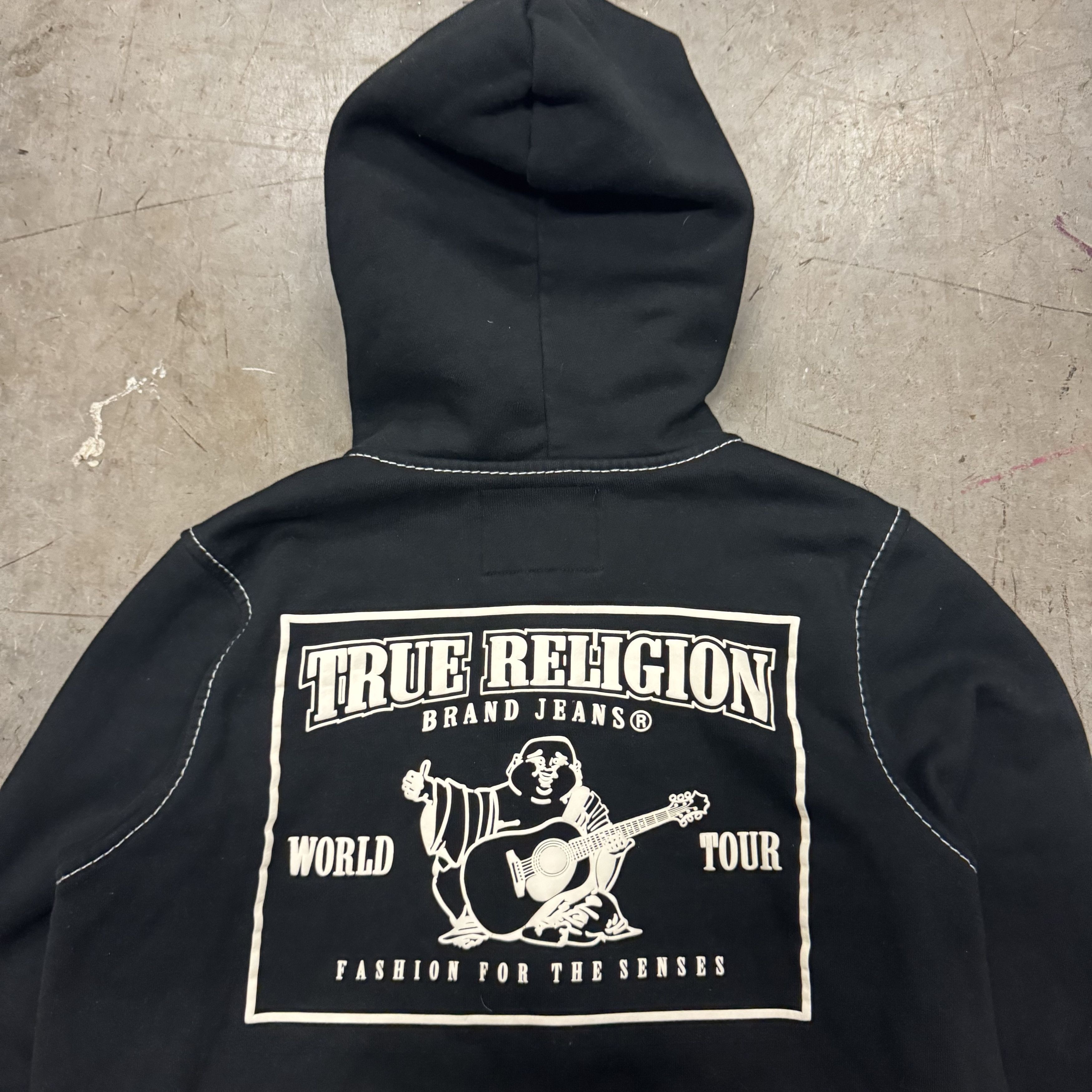 Designer × True Religion True Religon World Tour Cropped Zipper Hoodie Sweatshirt Size XL / US 12-14 / IT 48-50 - 4 Thumbnail