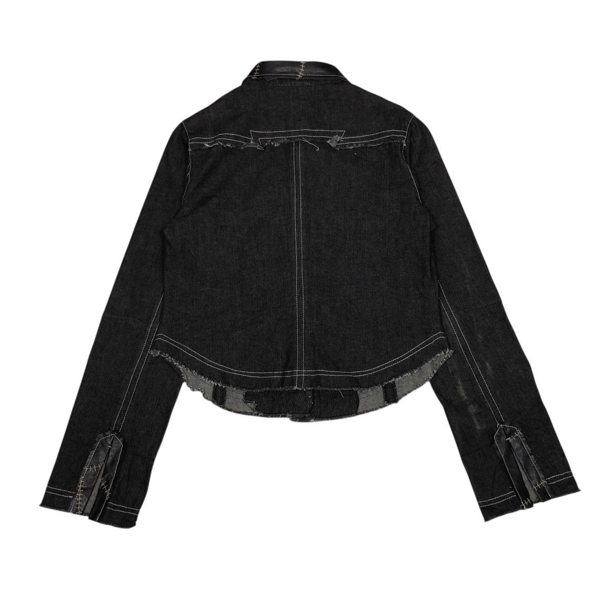 Japanese Brand 🔥VINTAGE CROPPED DENIM BIKER JACKET CARLOPIK ISSEY MIYAKE Size M / US 6-8 / IT 42-44 - 2 Thumbnail