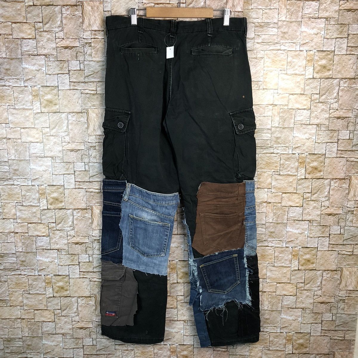 Japanese Brand Navy Produce custom patchwork Cargo Multipocket Pants #A139 Size US 34 / EU 50 - 16 Thumbnail