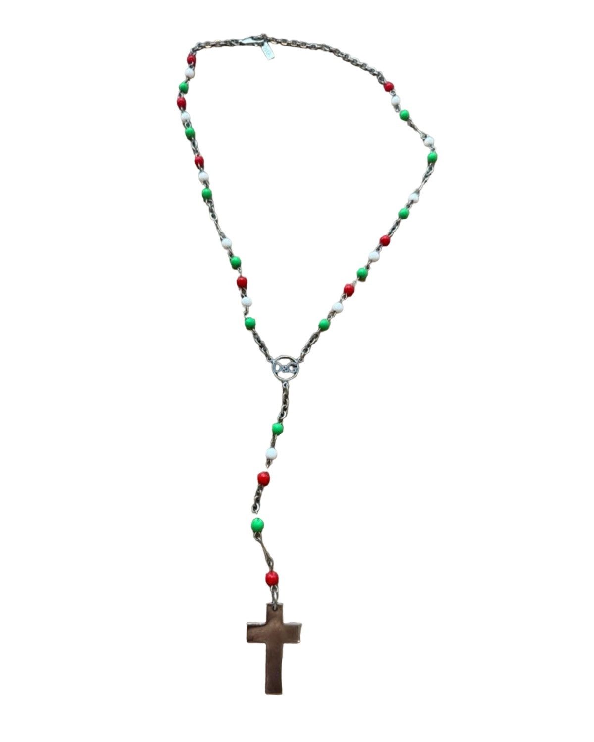 Dolce & Gabbana Multi Color Cross Rosary Chain Necklace Size ONE SIZE - 1 Thumbnail