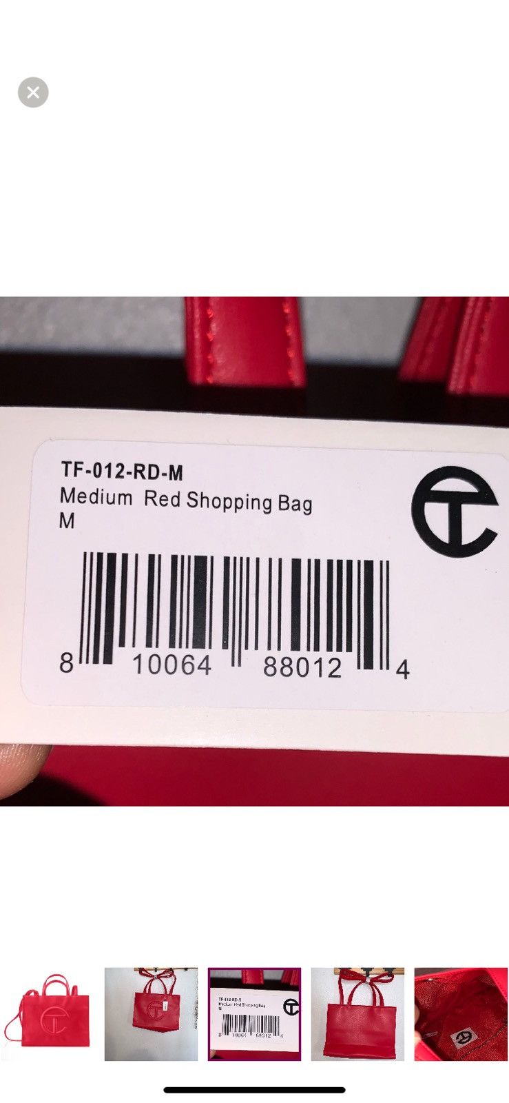 Telfar TELFAR MED TOTE RED BAG NWT Size ONE SIZE - 3 Thumbnail