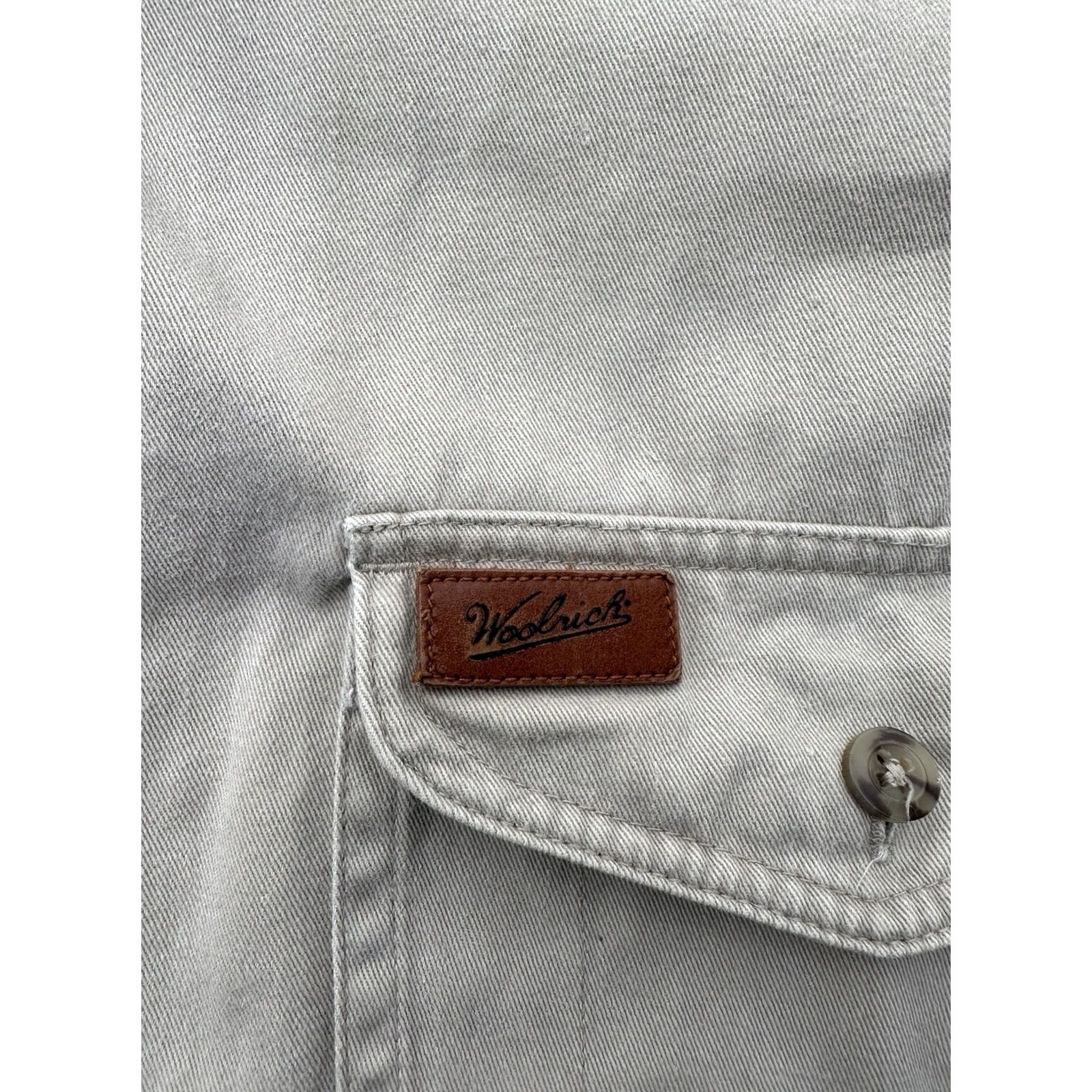 Vintage VINTAGE Woolrich Button-Up Shirt Jacket XL Beige Cotton Hunting 90s Mens Long Sleeve Size US XL / EU 56 / 4 - 3 Thumbnail