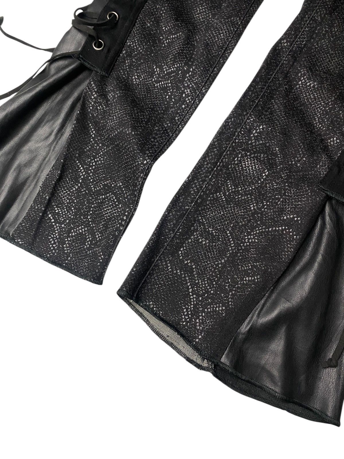 If Six Was Nine 2000's Snakeskin Laced Up Chain Custom Flared Pants Size US 28 / EU 44 - 10 Thumbnail