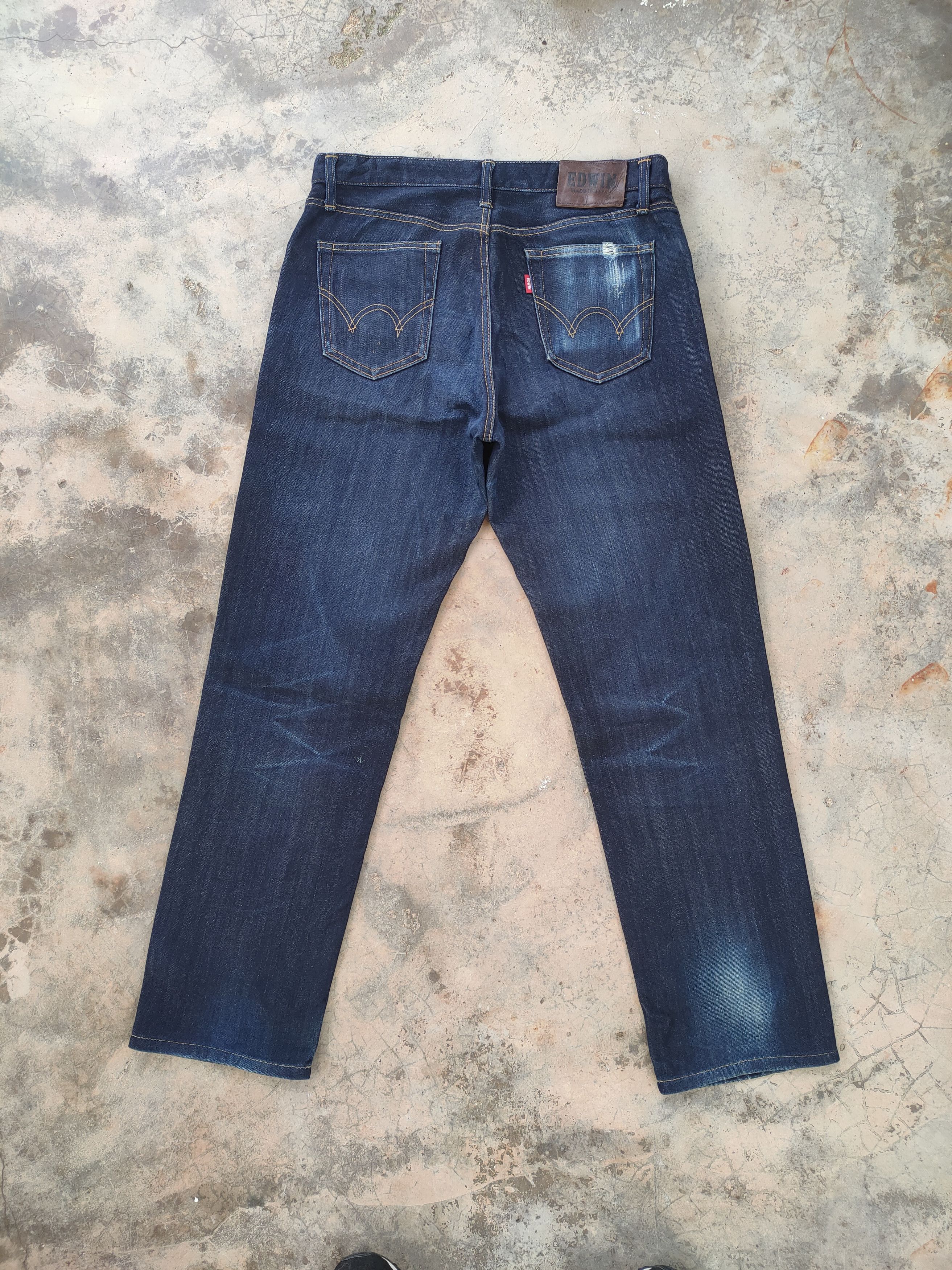 Edwin × Jean × Vintage W34 VINTAGE EDWIN RIPPED JEANS DENIM PANTS Size US 34 / EU 50 - 9 Thumbnail