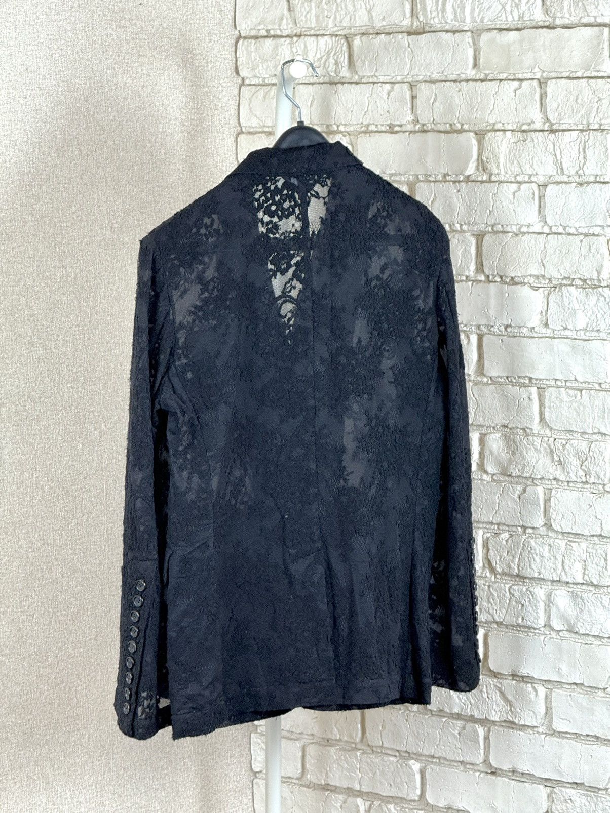 Comme des Garcons Womans Comme Des Garcons Lace Wool Blend Blazer in Black Size M / US 6-8 / IT 42-44 - 11 Thumbnail