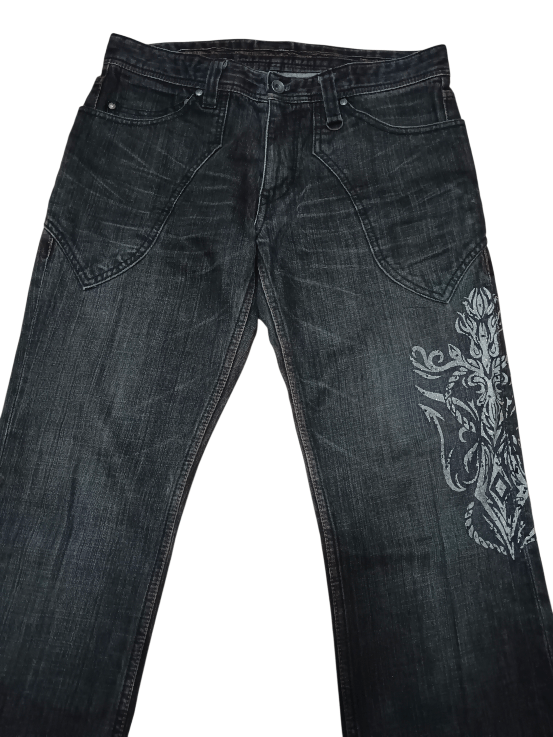 Nicole Club Nicole Club Affliction Tribal Tattoo Minimalist Flare Denim Size US 32 / EU 48 - 2 Thumbnail