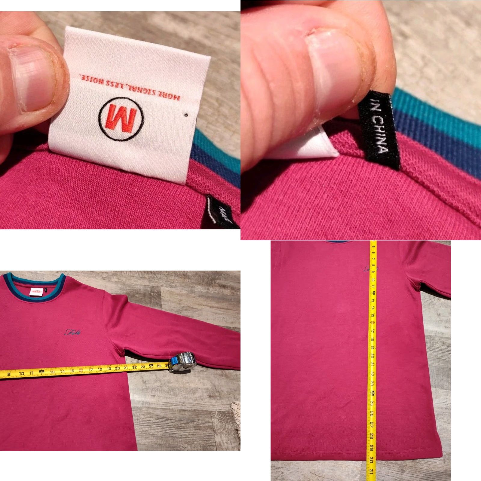 FELT FELT For Every Living Thing Pique Knit Long Sleeve Shirt Mens M Pink EUC Size US M / EU 48-50 / 2 - 8 Thumbnail