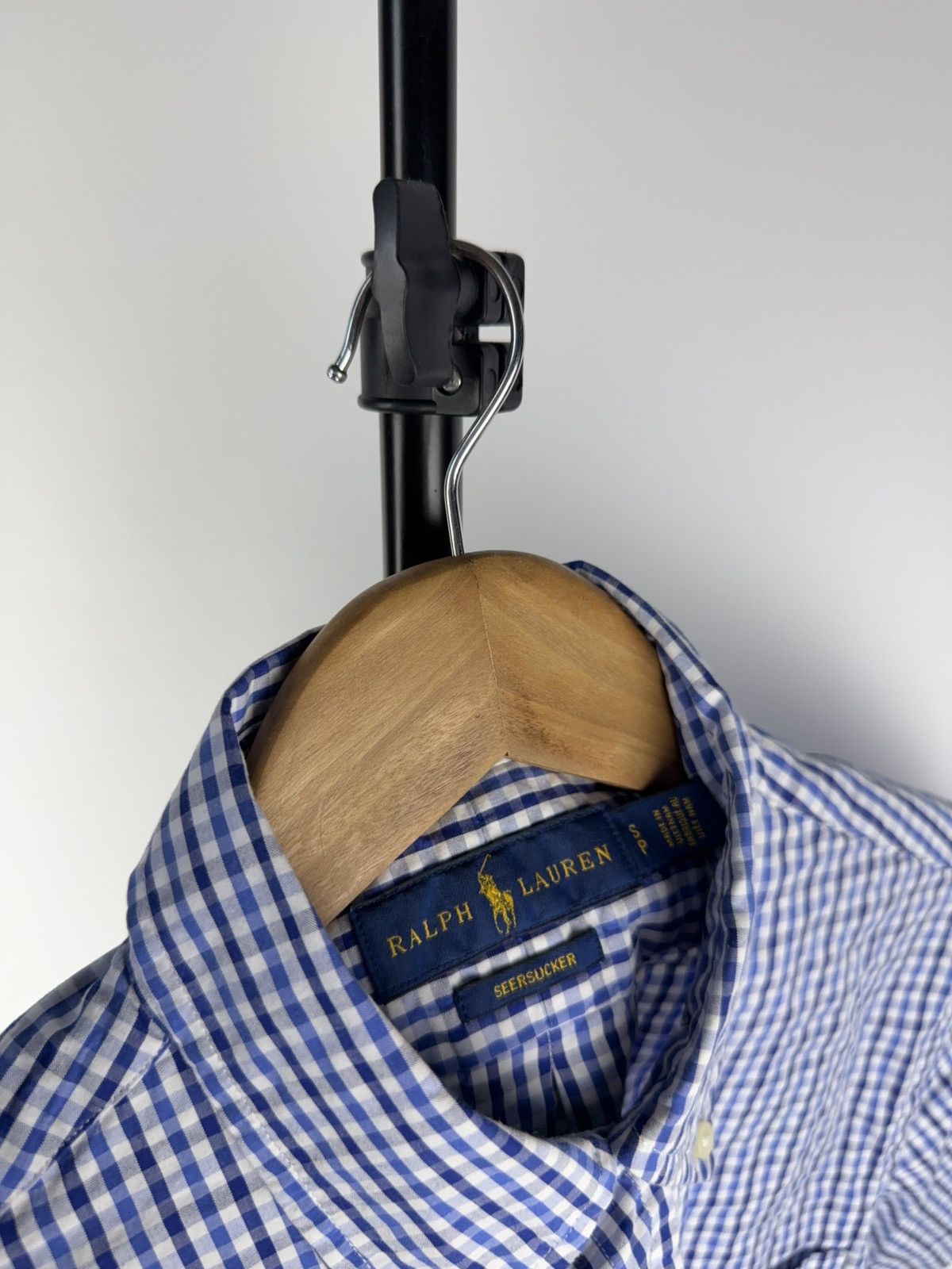 Polo Ralph Lauren 00s Luxury Ralph Lauren Seersucker Gingham Shirt Blue Size US S / EU 44-46 / 1 - 3 Thumbnail