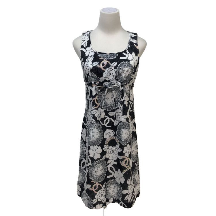 Chanel Chanel Lion Floral Print Midi Dress Size 38 Size S / US 4 / IT 40 - 1 Thumbnail