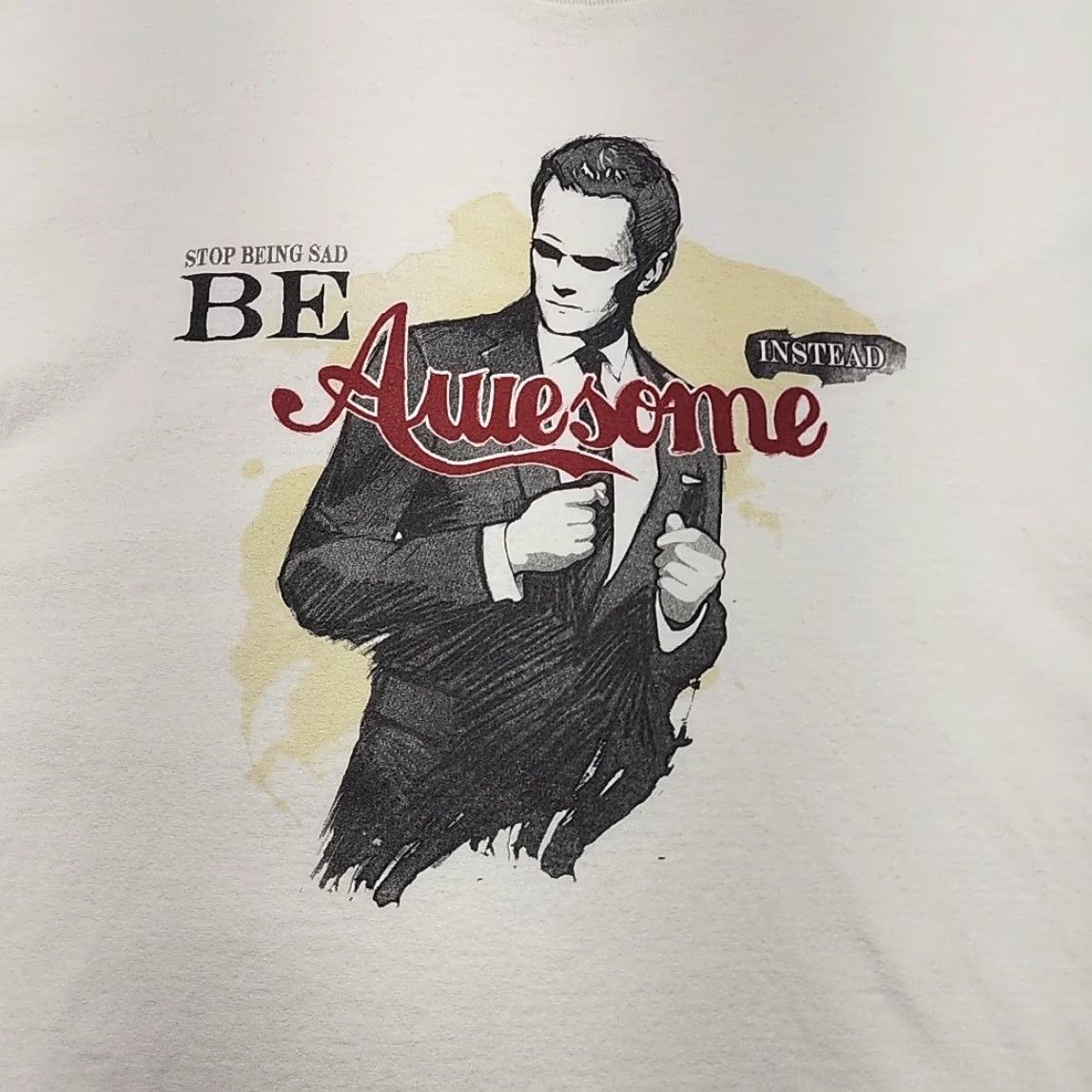 Vintage VINTAGE TeeFury Graphic Tee Shirt Mens XL Dont Be Sad Be Awesome Meme Short Sleeve White Cotton Graphic Print MENS T-Shirt Graphic tee 1990s? Size US XL / EU 56 / 4 - 4 Thumbnail
