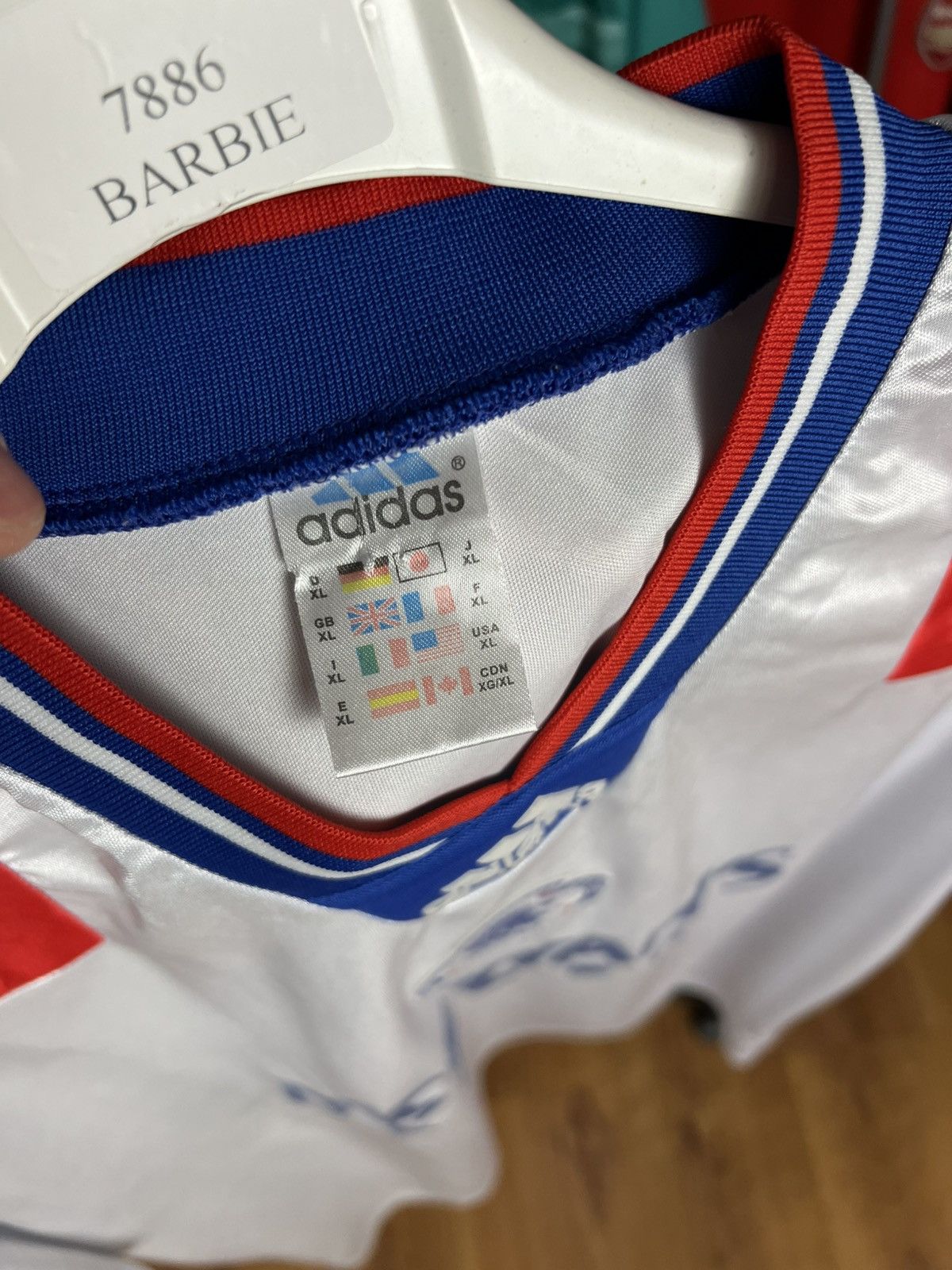 Adidas Soccer Jersey Adidas Rangers 1992/93/94 Retro Kit Size US L / EU 52-54 / 3 - 7 Thumbnail