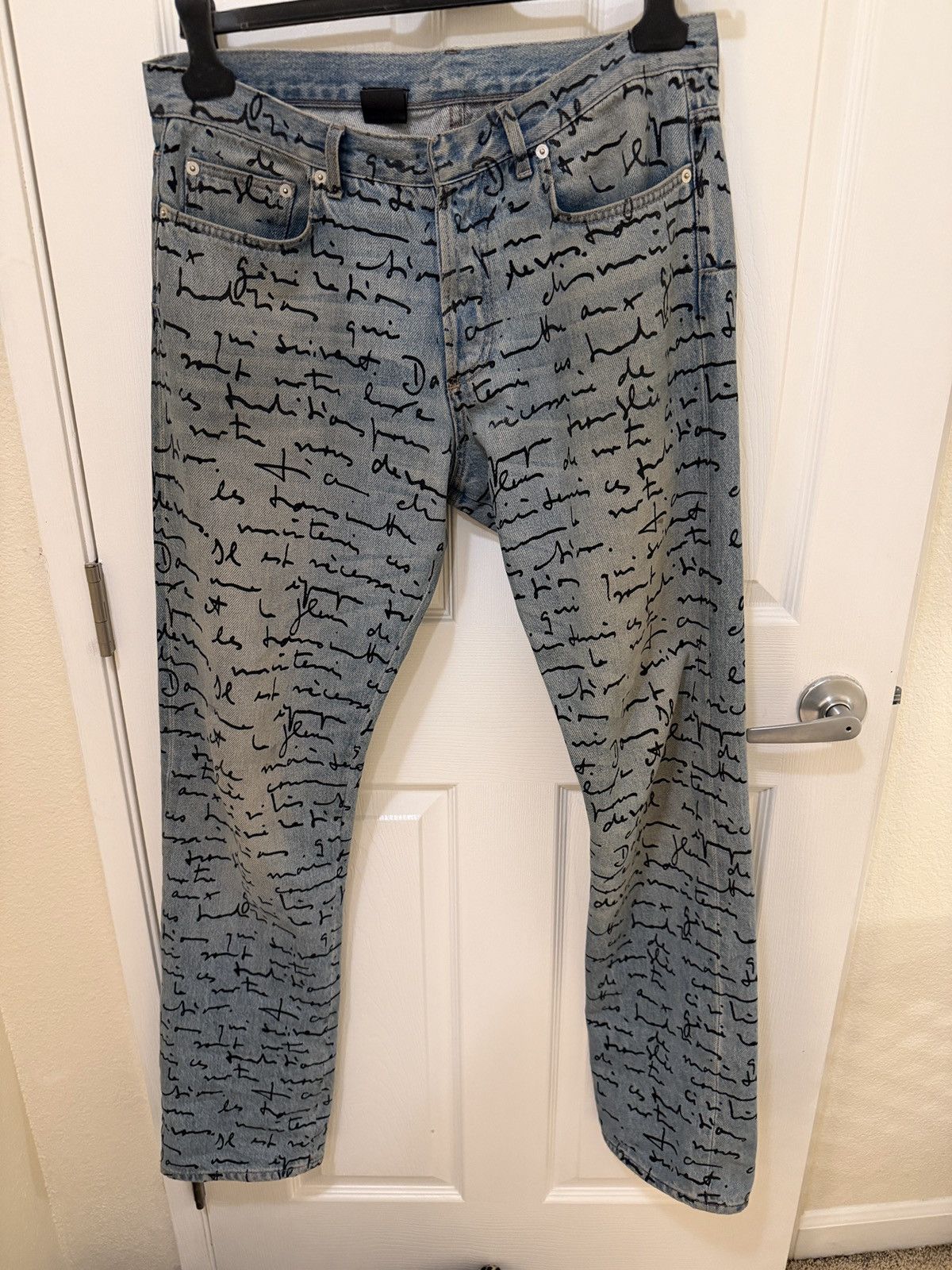 Dior Dior Homme SS15 Runway Handwritten Script Denim Size US 32 / EU 48 - 1 Thumbnail