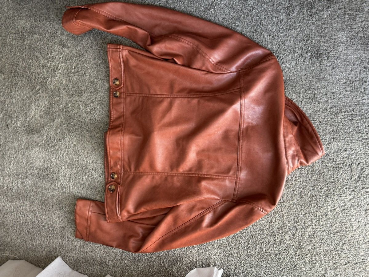 New York Yankees Bagatelle Collection brown leather women’s jacket. Size L Size L / US 10 / IT 46 - 5 Thumbnail
